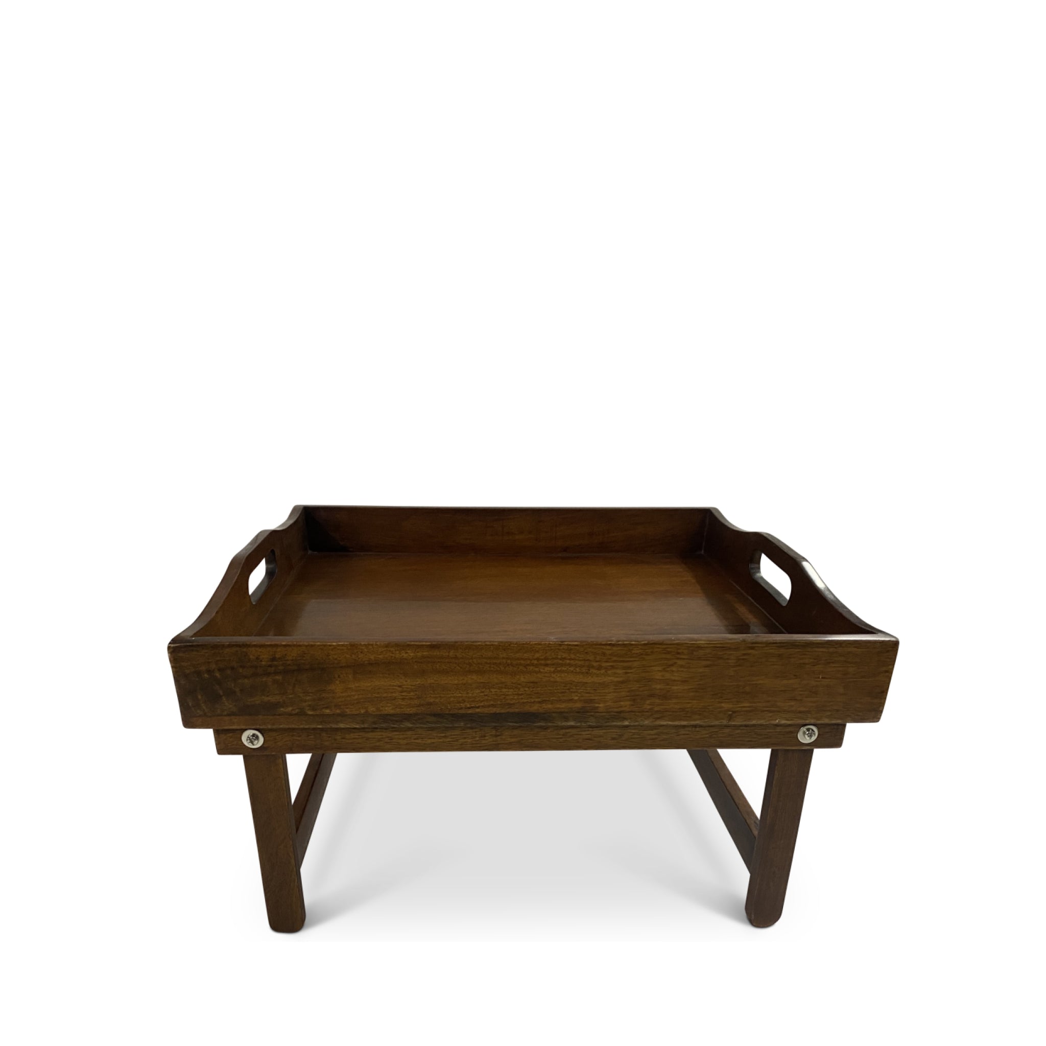 Authentic Models Wooden Serving Tray With Folding Feet, Small