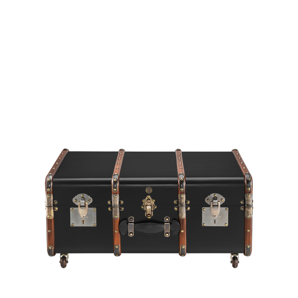 Authentic Models Stateroom Trunk Coffee Table, Black