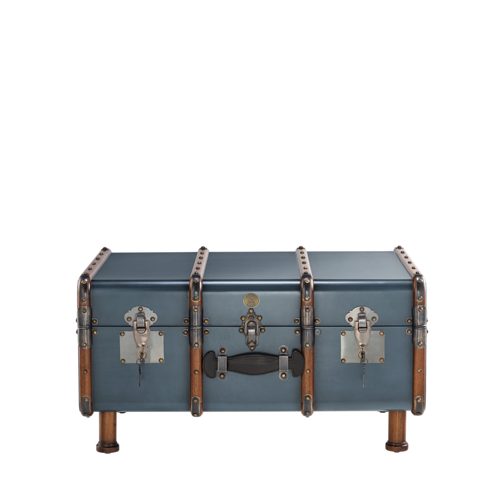 Authentic Models Stateroom Trunk Coffee Table, Petrol