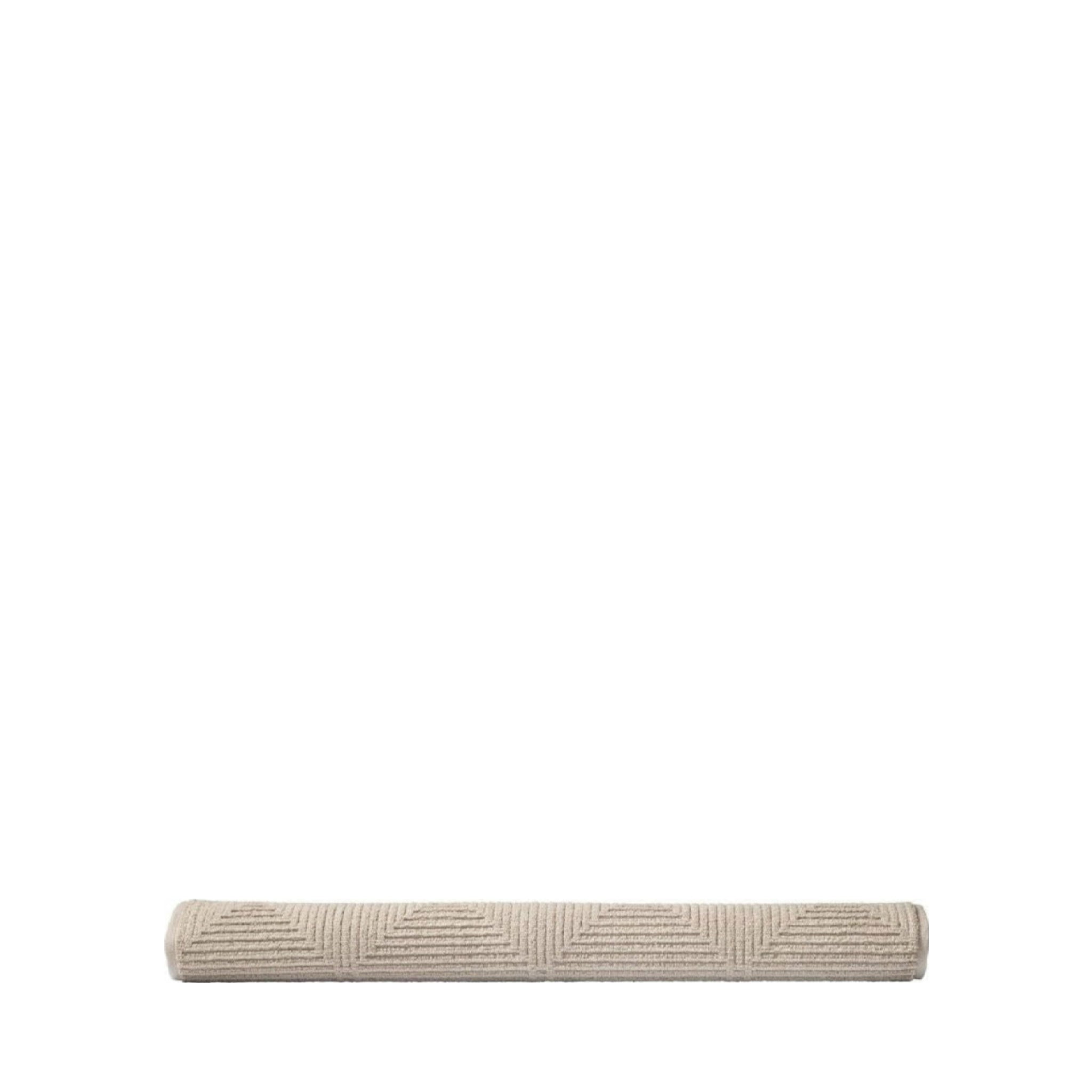 FDB Møbler Kirkeby Beige Bath Mat - 100% Organic Cotton, Eco-Friendly Design