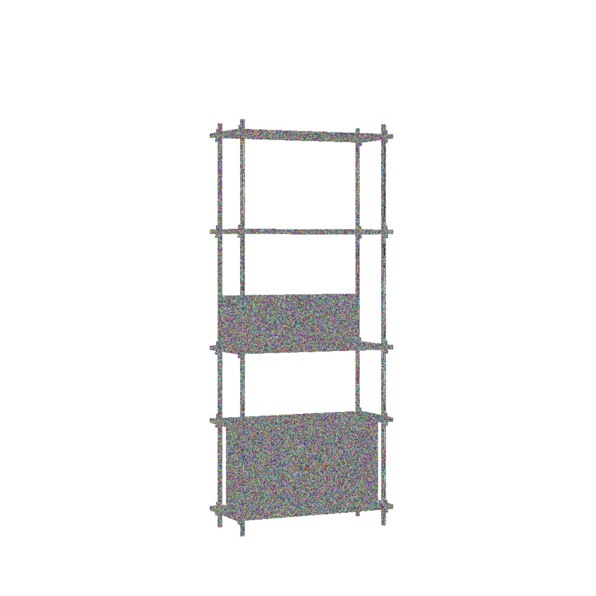 Moebe Shelving Set S.200.1.b, Smoked Oak Shelves, White Legs (fsc Mix Credit)