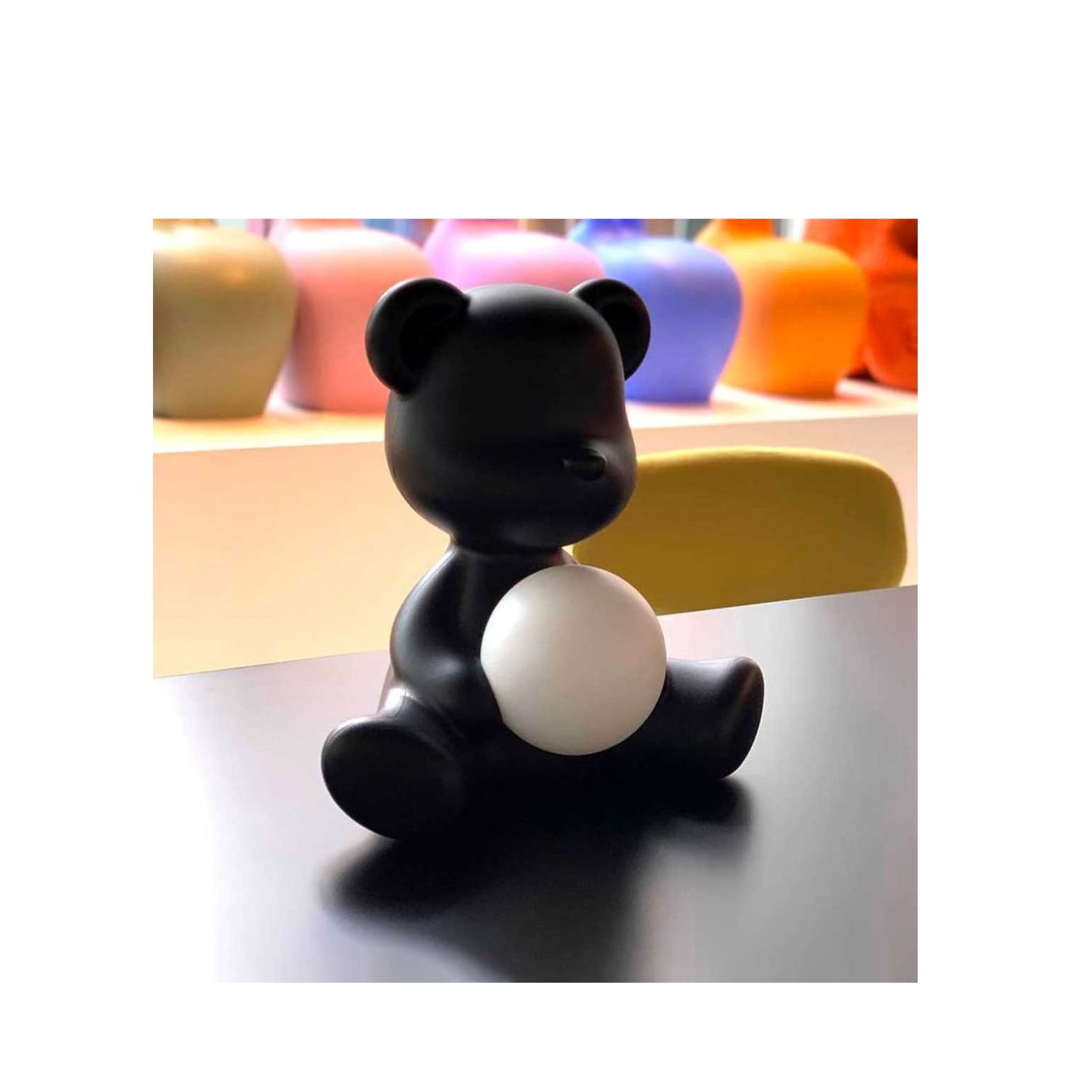 Qeeboo Teddy Girl Led Rechargeable Table Lamp, Black