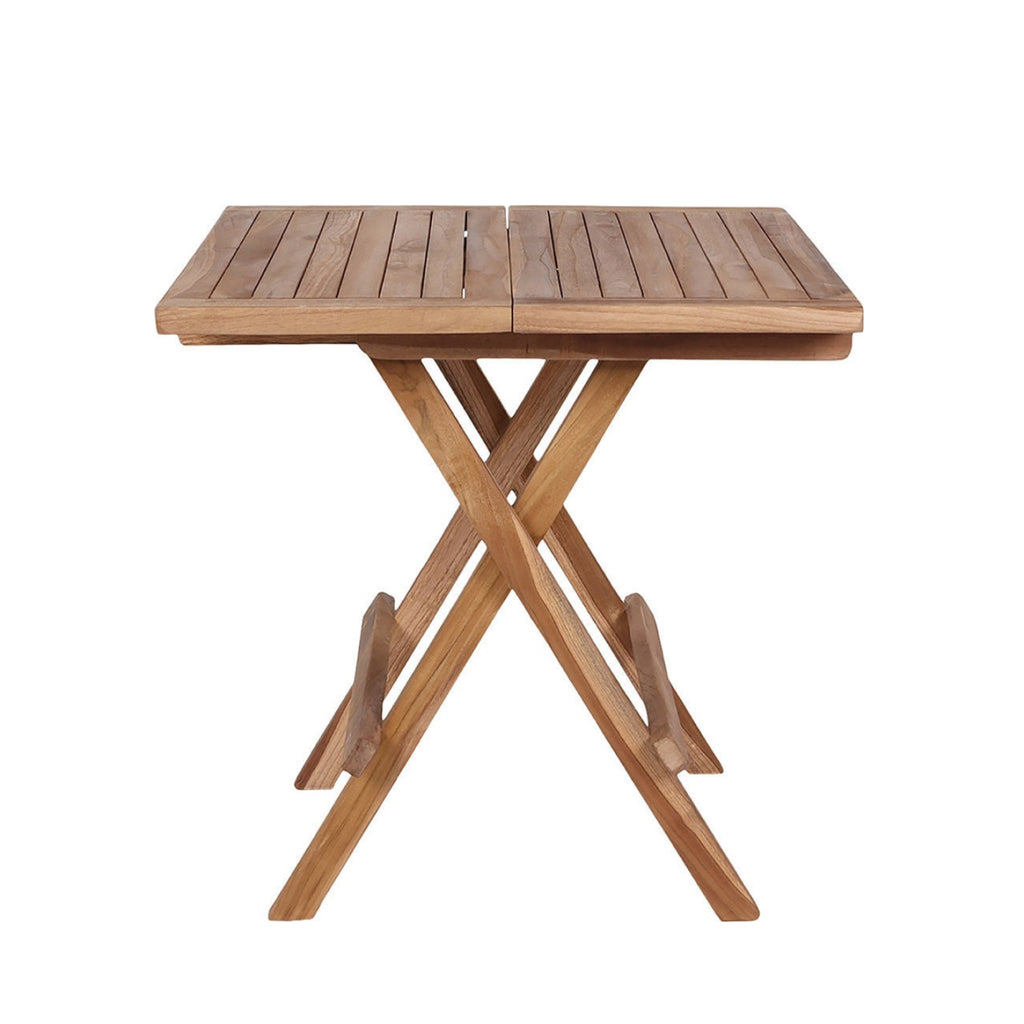 House Nordic Bilbao Teak Wood Side Table 50x50x50 cm Natural Finish