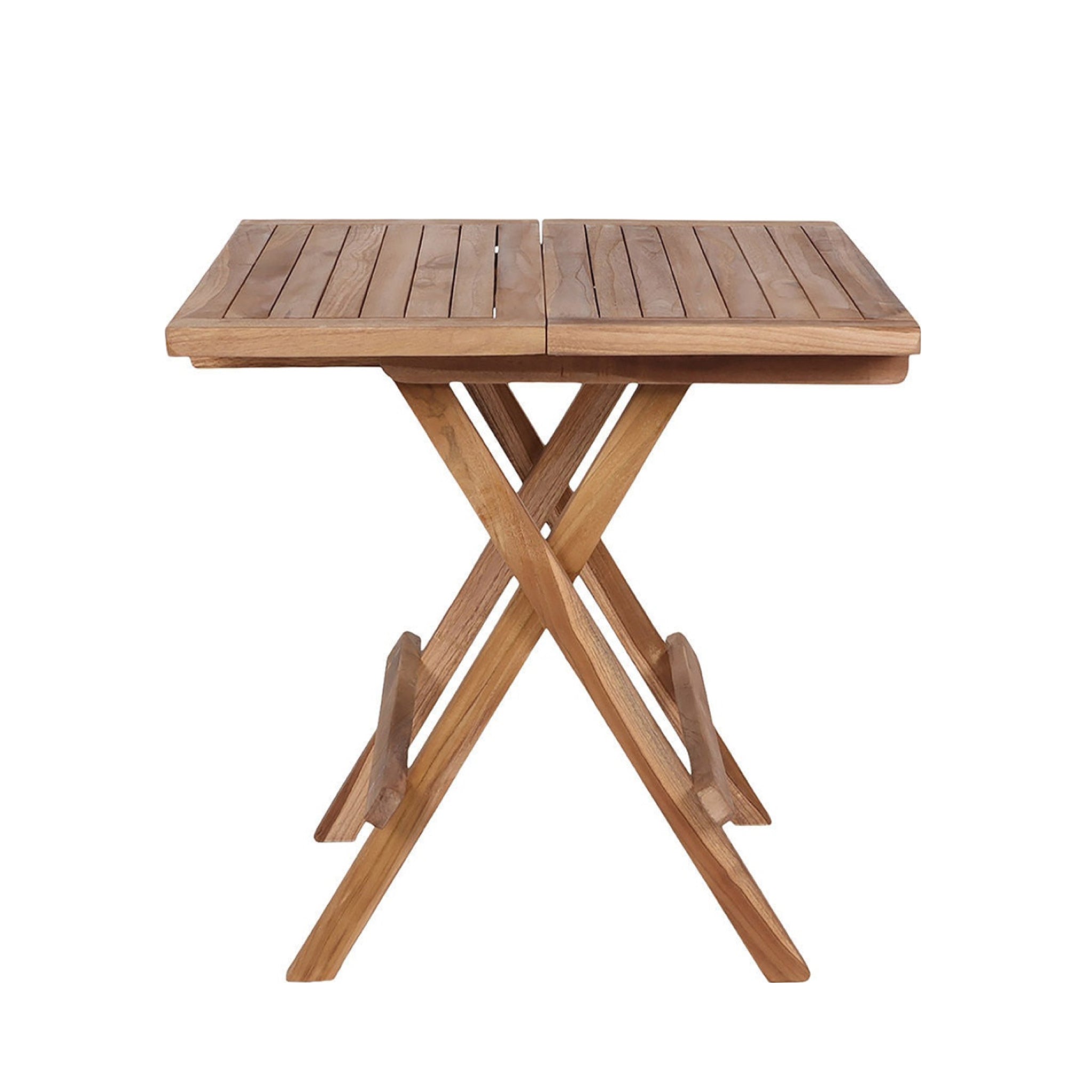 House Nordic Bilbao Teak Wood Side Table 50x50x50 cm Natural Finish