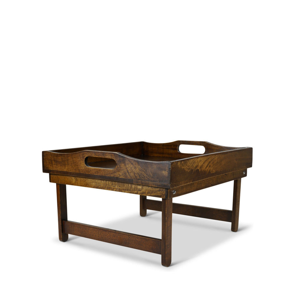 Authentic Models Wooden Serving Tray With Folding Feet, Small