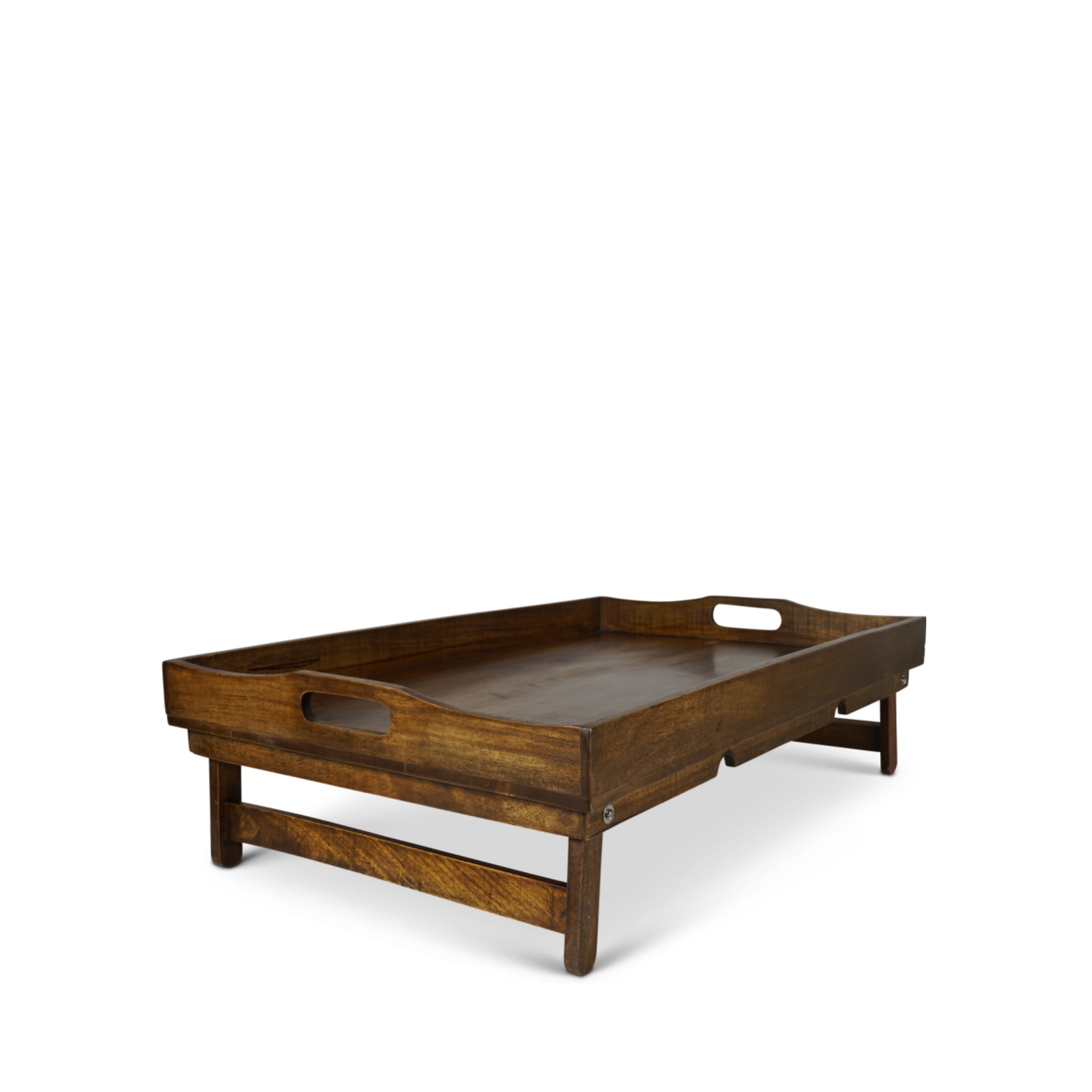 Authentic Models Wooden Serving Tray With Folding Feet, Large