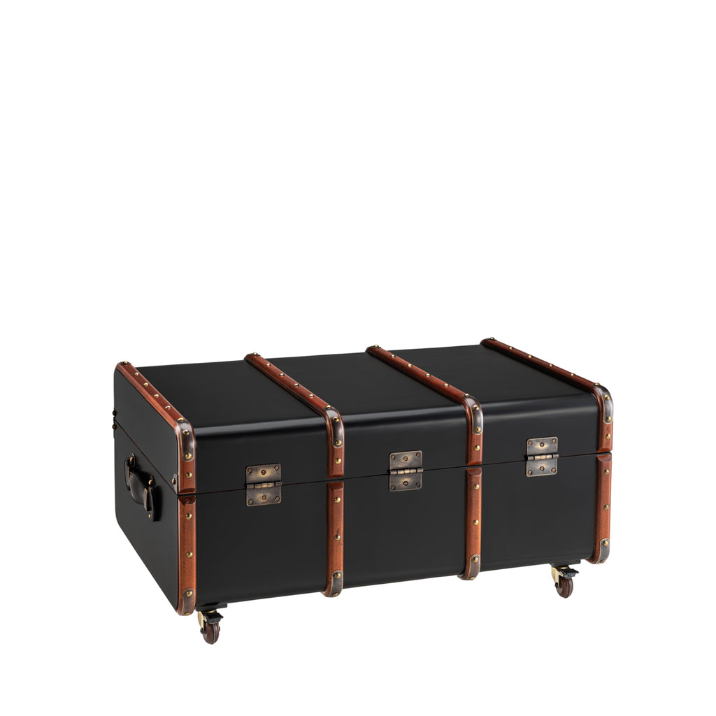Authentic Models Stateroom Trunk Coffee Table, Black