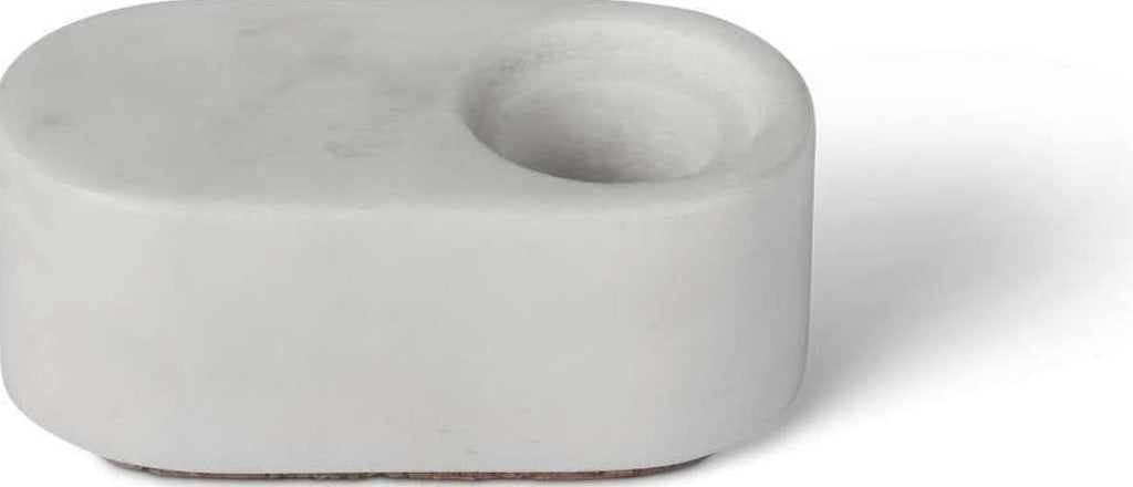 Spring Copenhagen Ovaali Candle Holder, White
