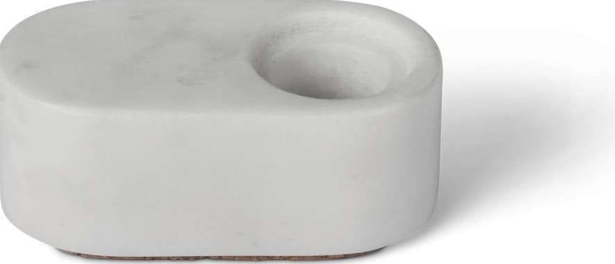 Spring Copenhagen Ovaali Candle Holder, White