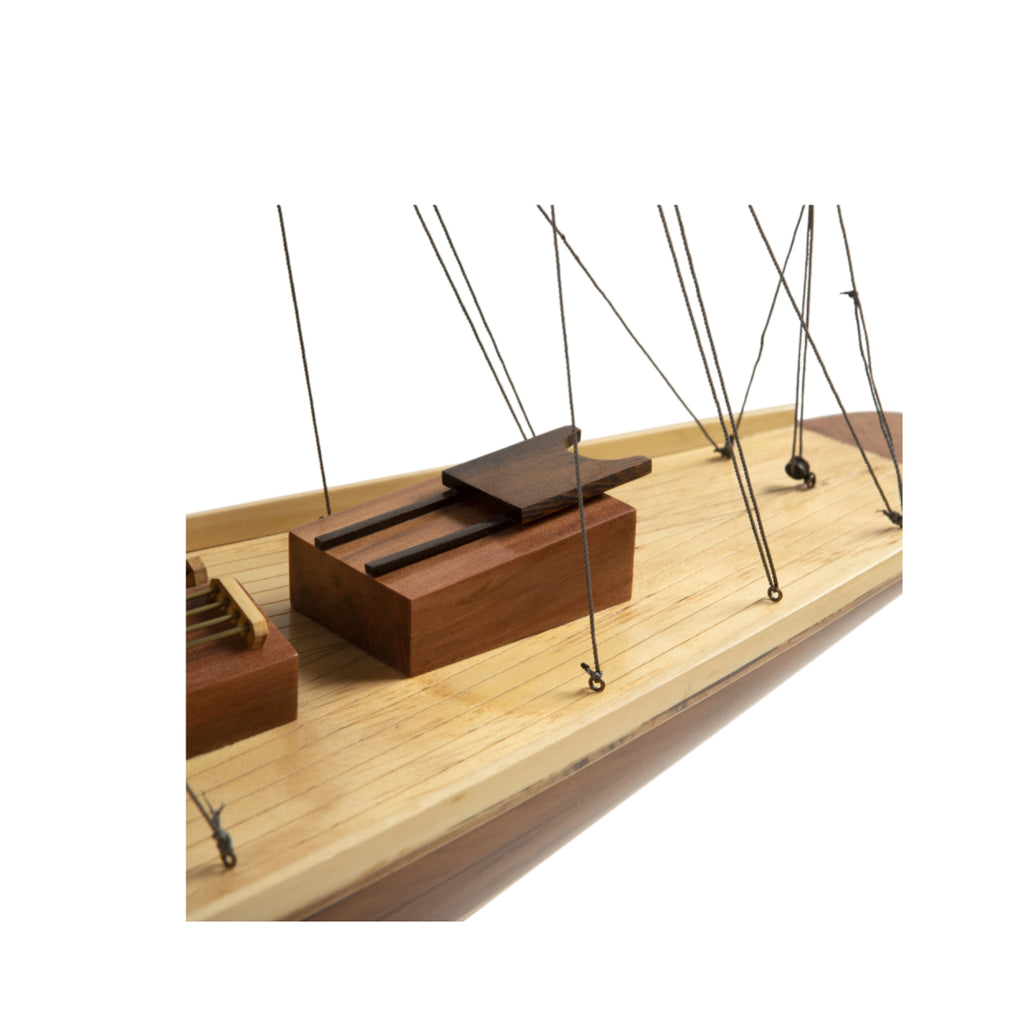 Authentic Models Shamrock Yacht Wood Sailing Ship Model
