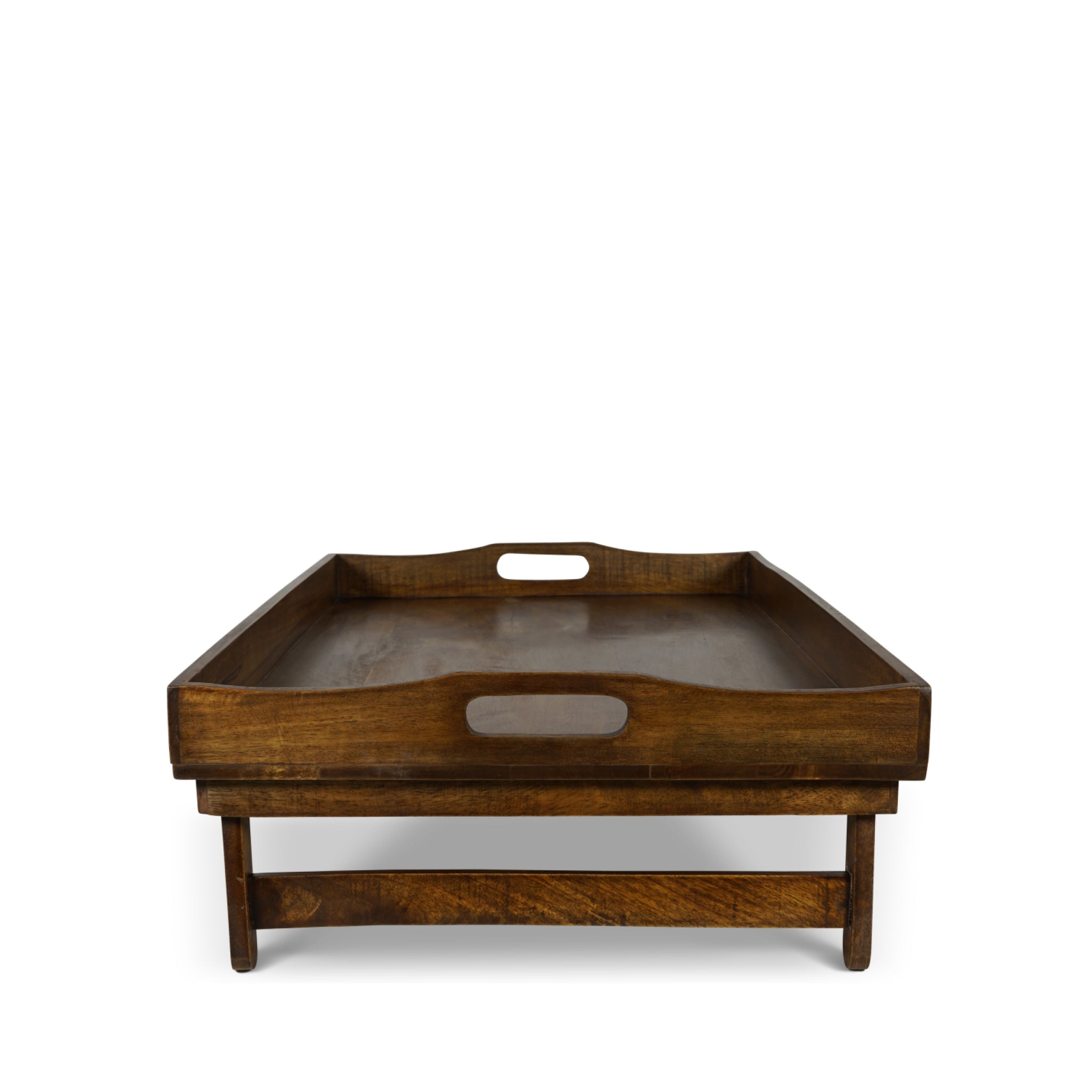 Authentic Models Wooden Serving Tray With Folding Feet, Large