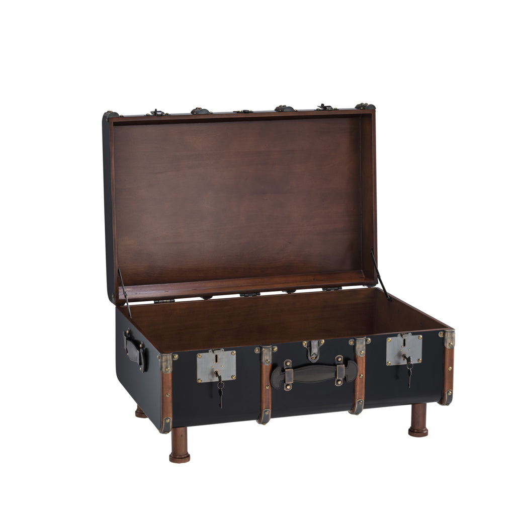 Authentic Models Stateroom Trunk Coffee Table, Black