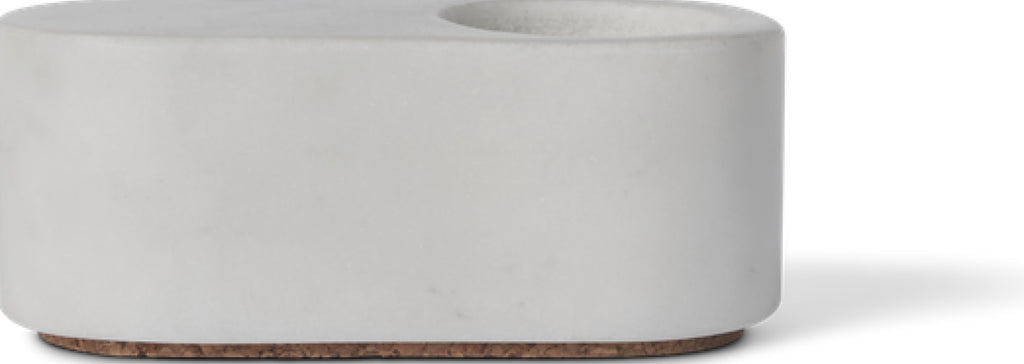 Spring Copenhagen Ovaali Candle Holder, White