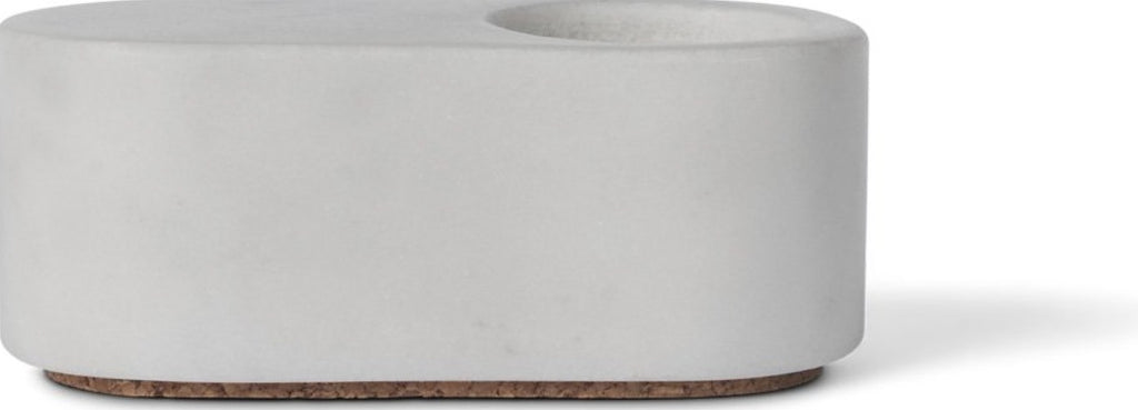 Spring Copenhagen Ovaali Candle Holder, White