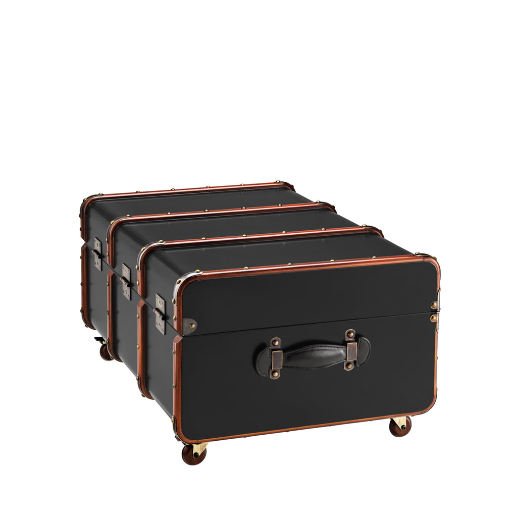 Authentic Models Stateroom Trunk Coffee Table, Black