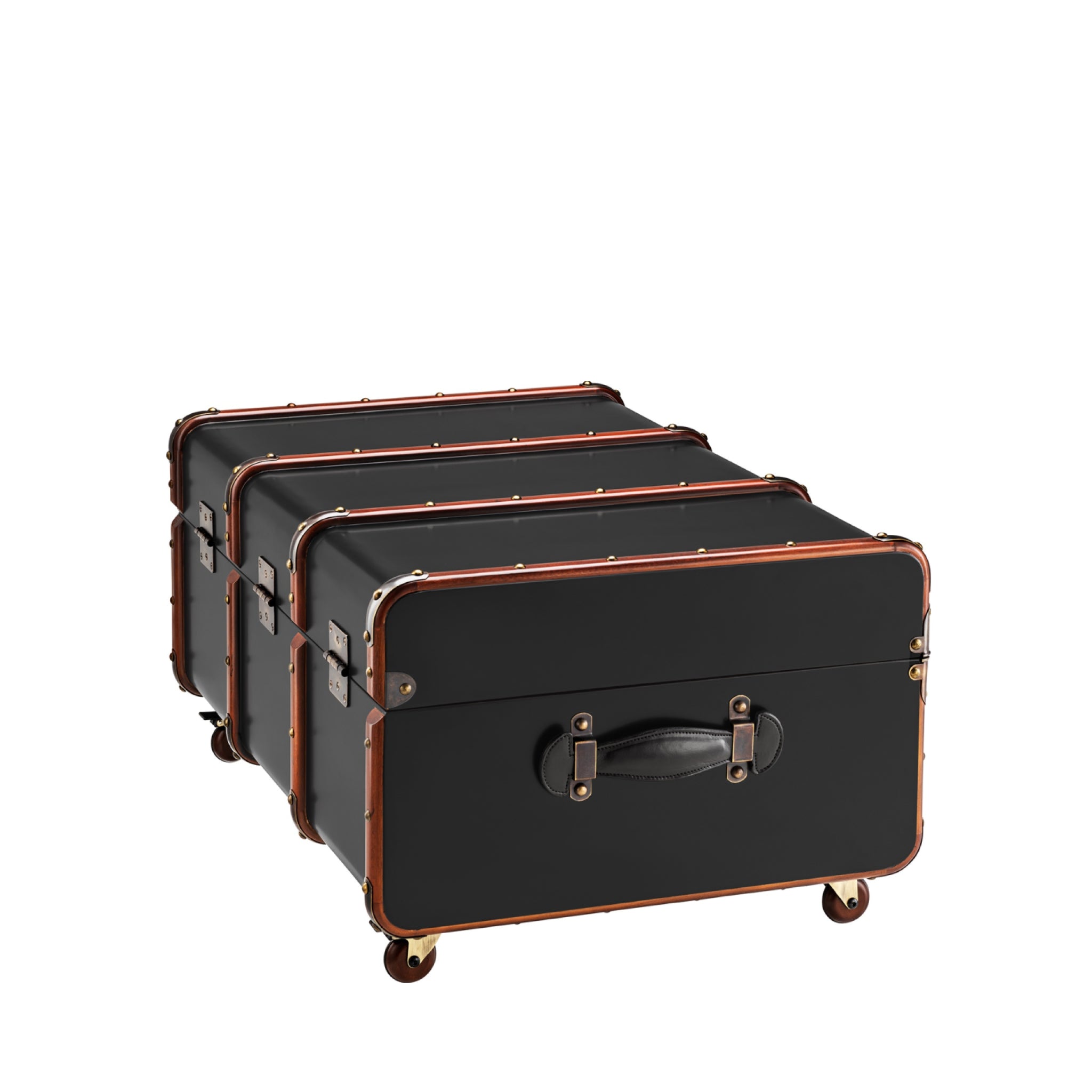 Authentic Models Stateroom Trunk Coffee Table, Black