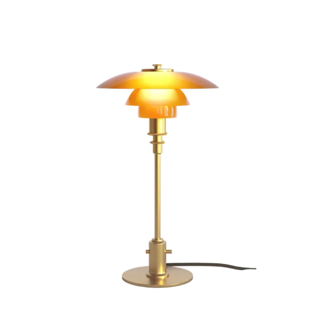 Louis Poulsen Ph 2/1 Amber Coloured Glass Table Lamp Special Edition