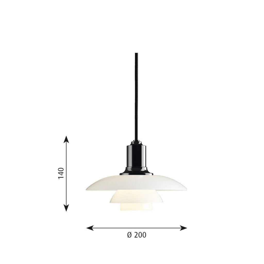 Louis Poulsen PH 2/1 Pendant, black metallized