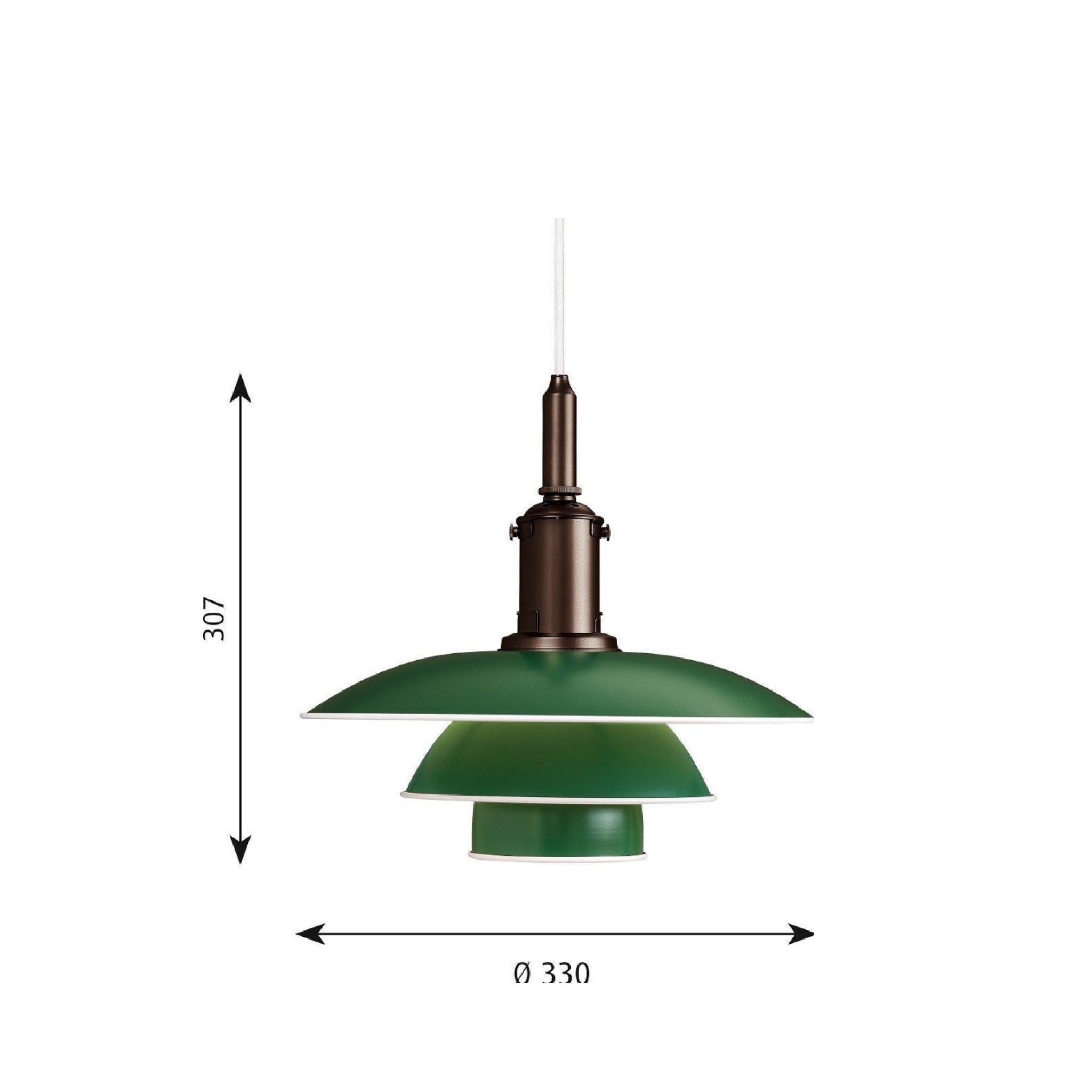 Louis Poulsen PH 3 1/2 - 3 Pendant, green