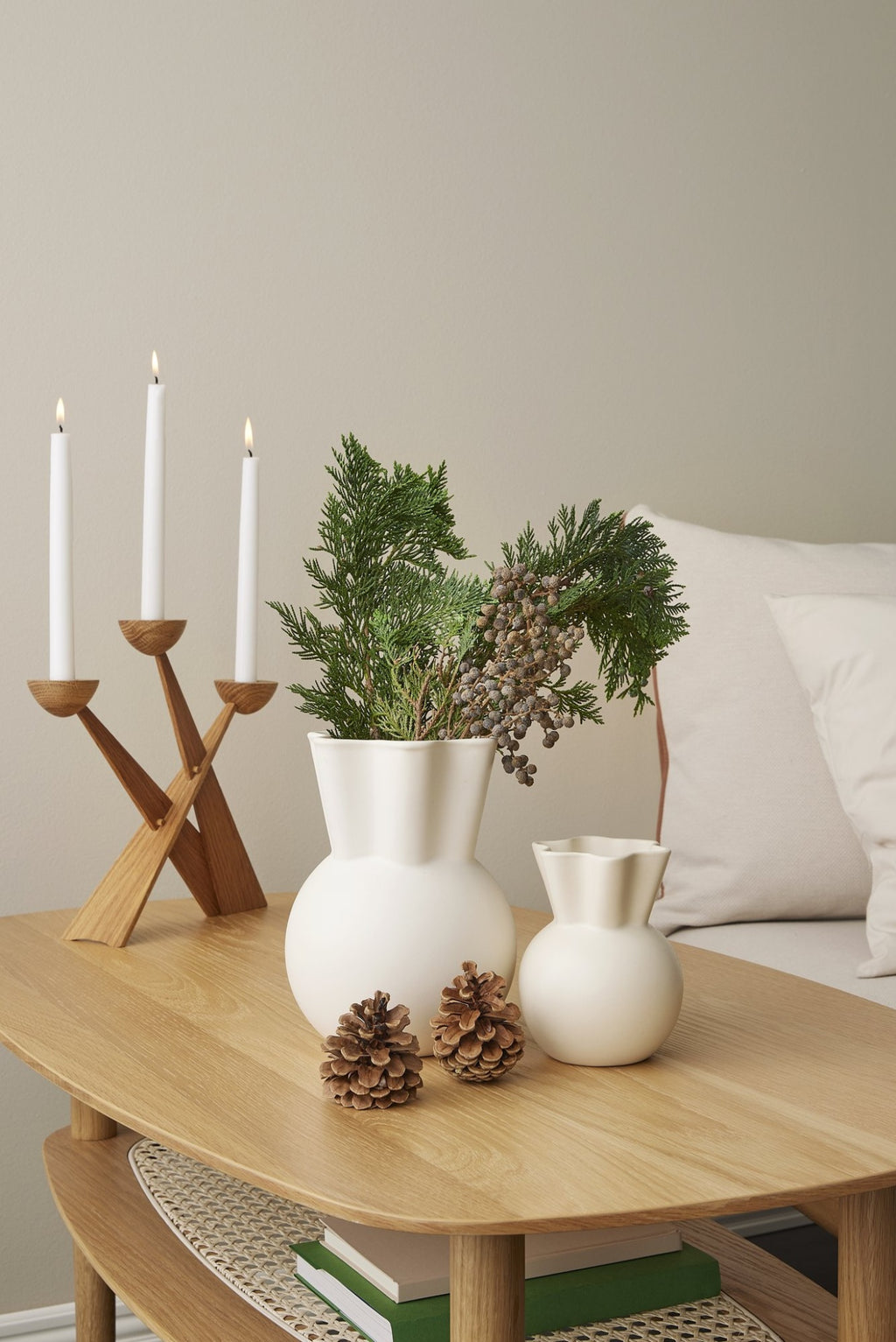 Spring Copenhagen Vase With Curved Top, 20cm