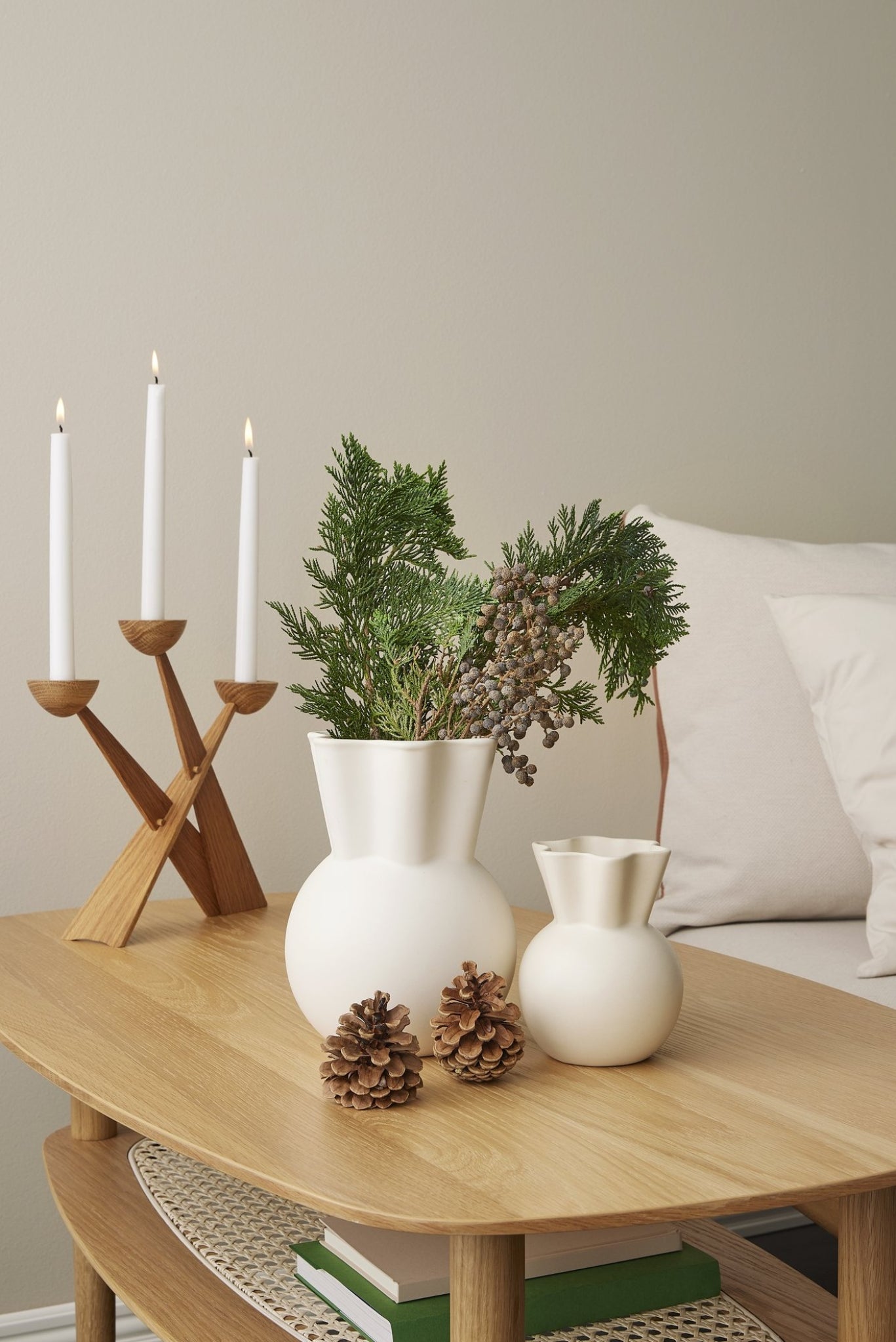 Spring Copenhagen Vase With Curved Top, 20cm