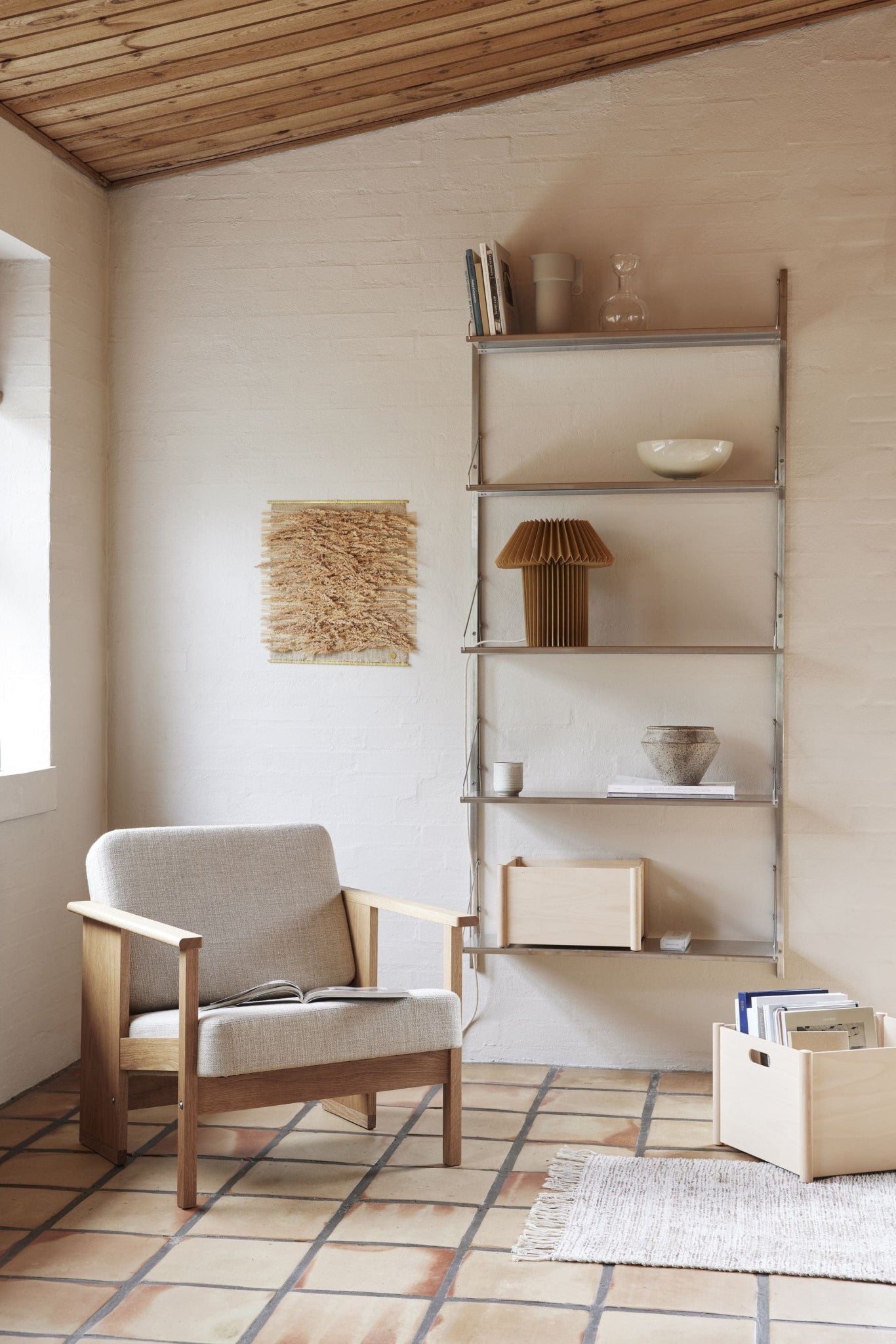 Form & Refine Pillar Storage Box Medium - Beech Wood, 36.6x28.8x21 Cm