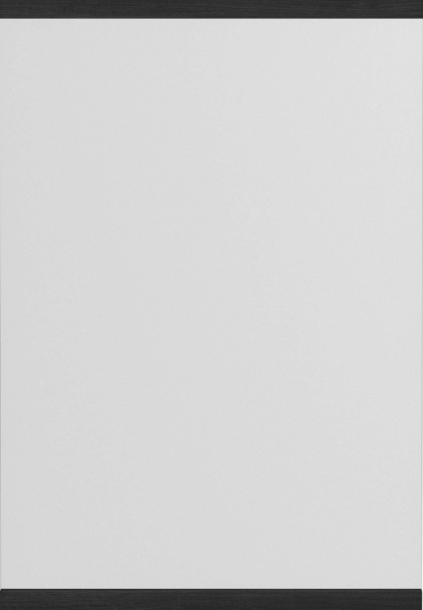 Moebe Black Rectangular Wall Mirror 43.3x30 cm - Minimalist Oak Design