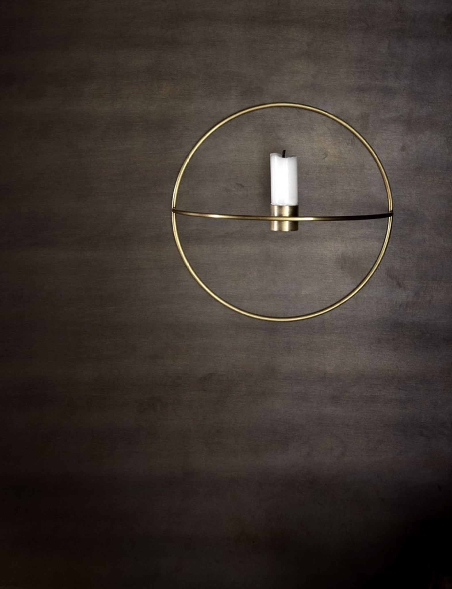 Audo Copenhagen Pov Circular Candle Holder Large, Brass