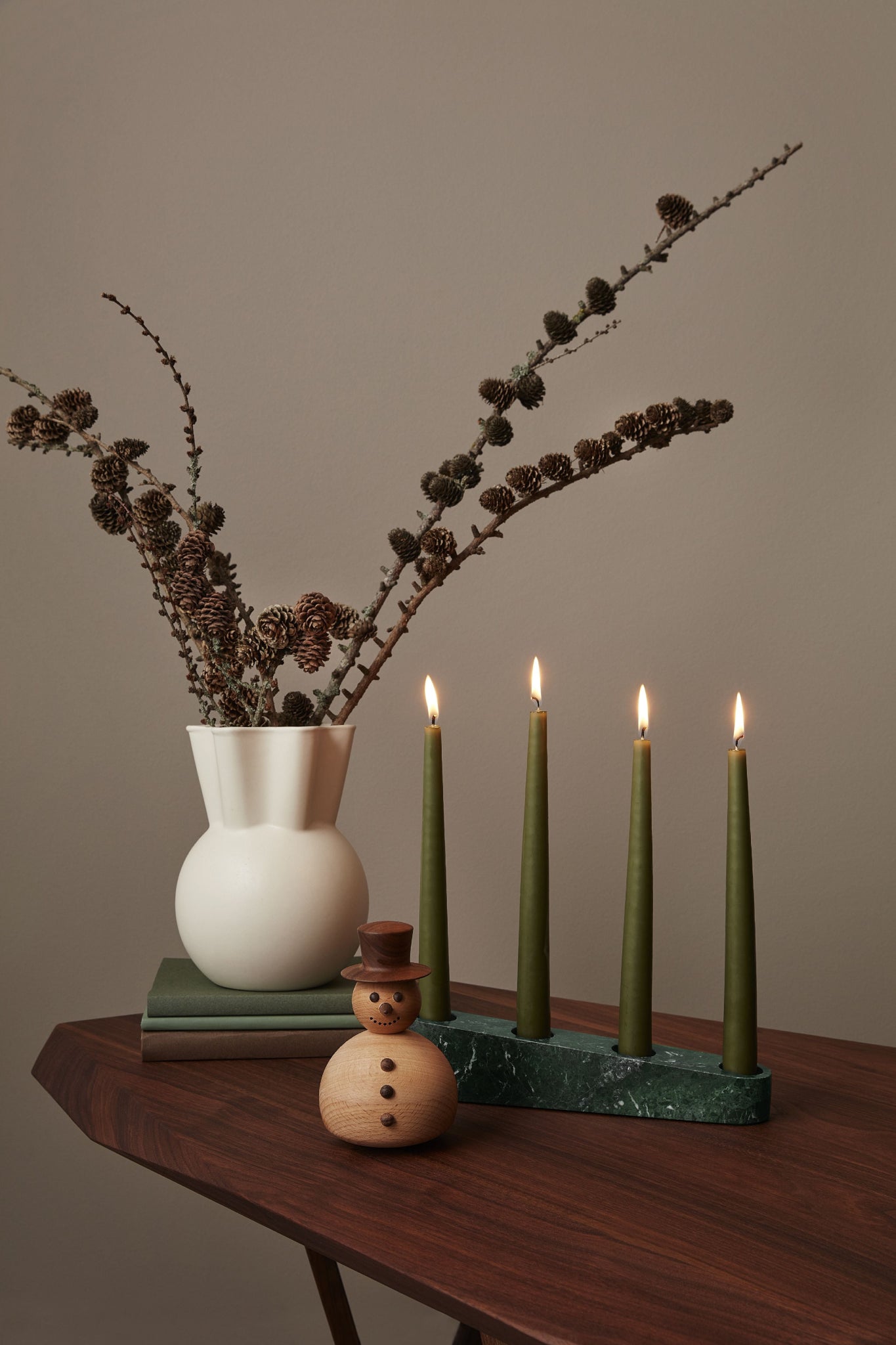 Spring Copenhagen Ilta Candleholder, Green