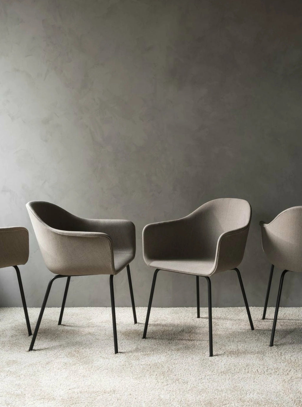 Audo Copenhagen Harbour Dining Dark Stained Oak, Burned Red