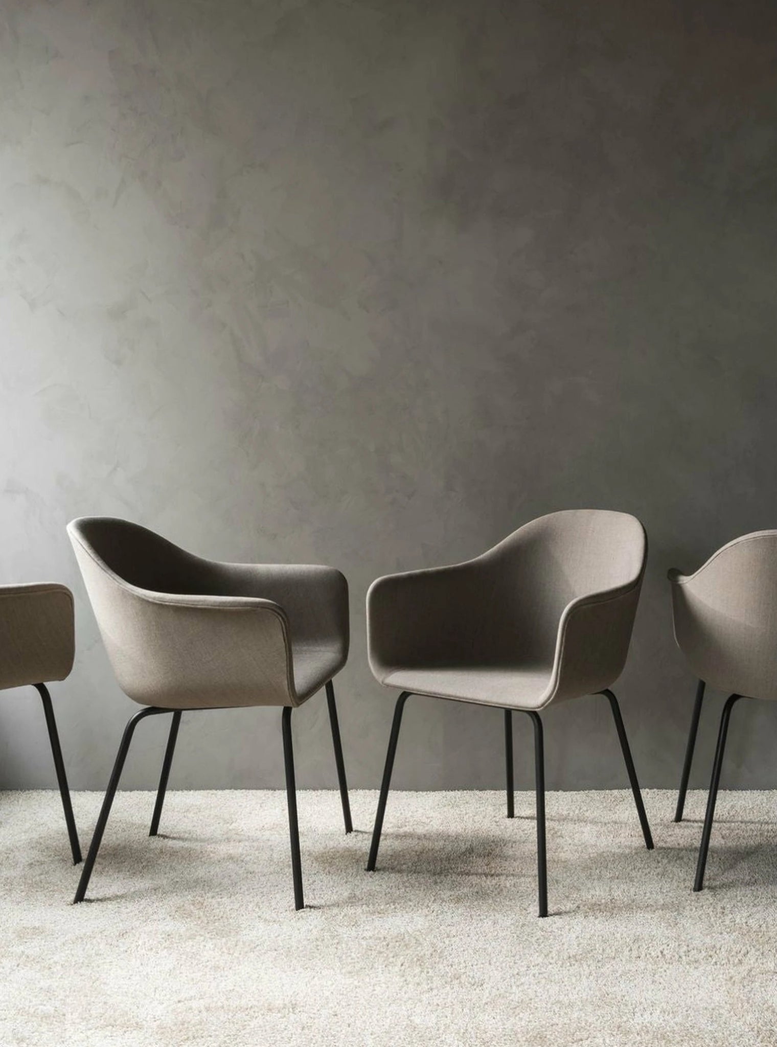 Audo Copenhagen Harbour Dining Dark Stained Oak, Burned Red