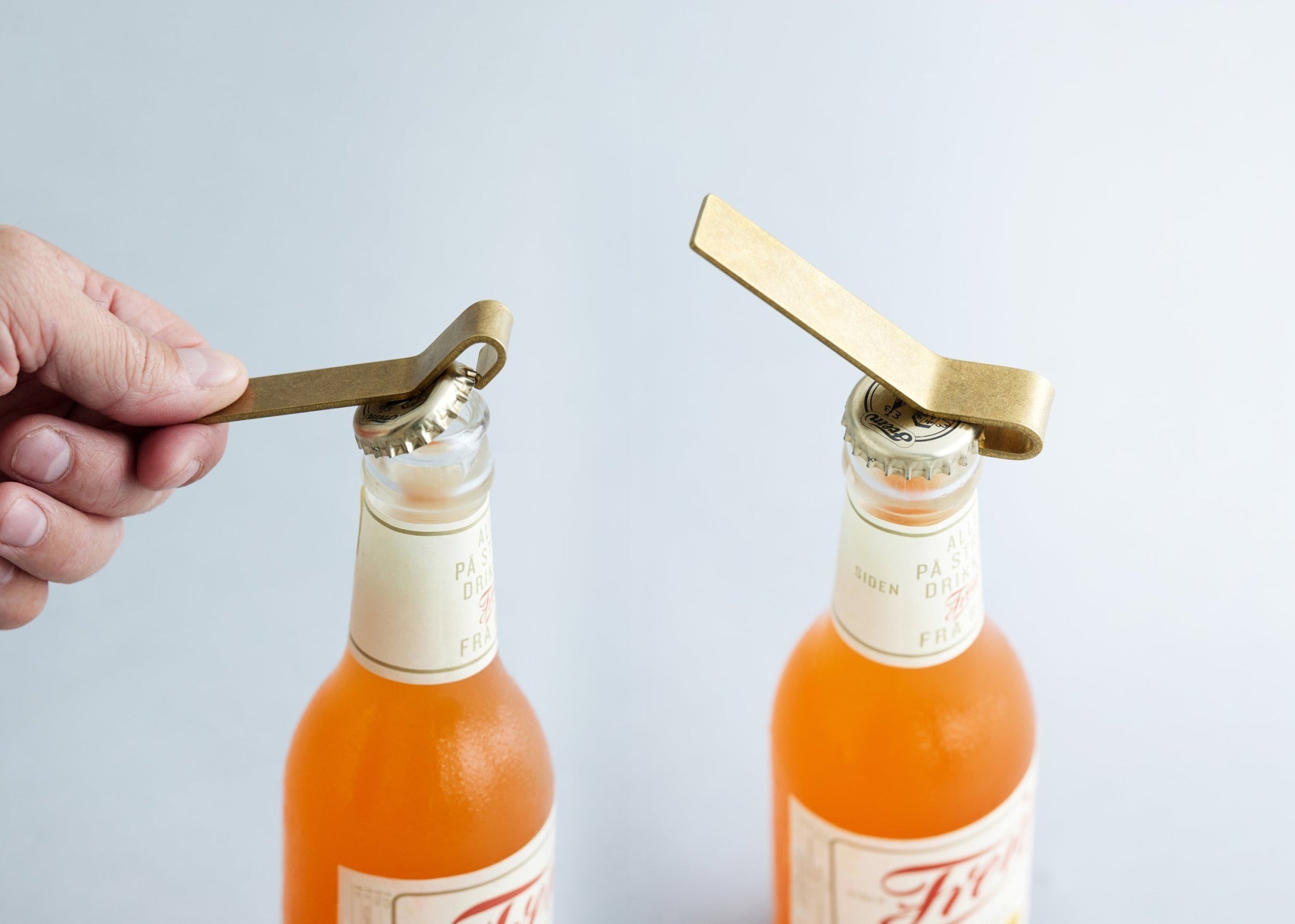 Elegant Moebe Brass Bottle Opener - Danish Design, Stainless Steel Option
