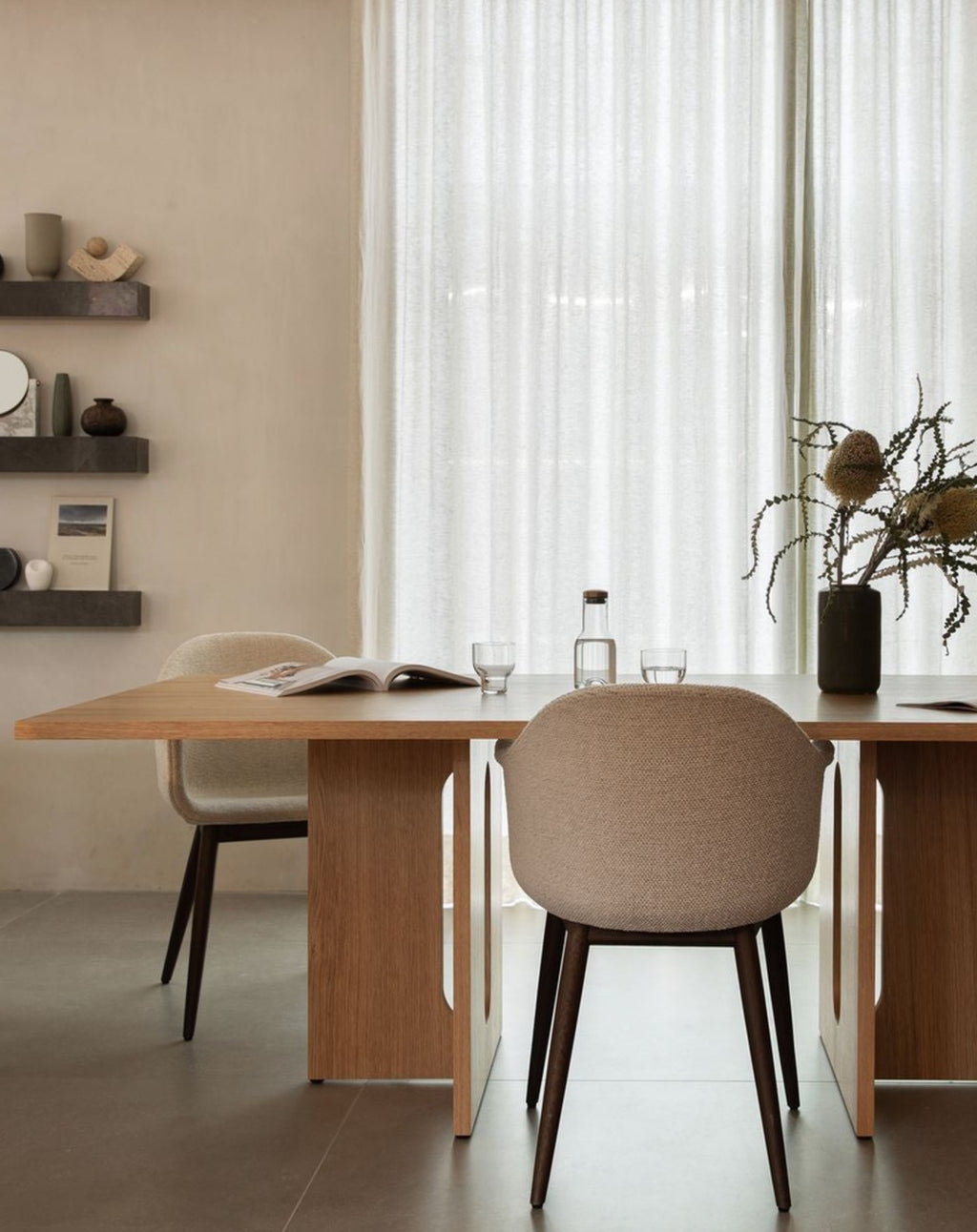 Audo Copenhagen Wine & Water Water Glass Brass, Smoke