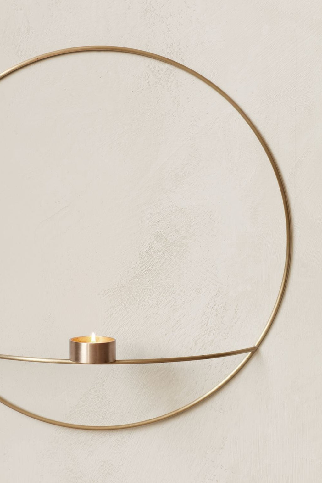 Audo Copenhagen Pov Circular Candle Holder Large, Brass