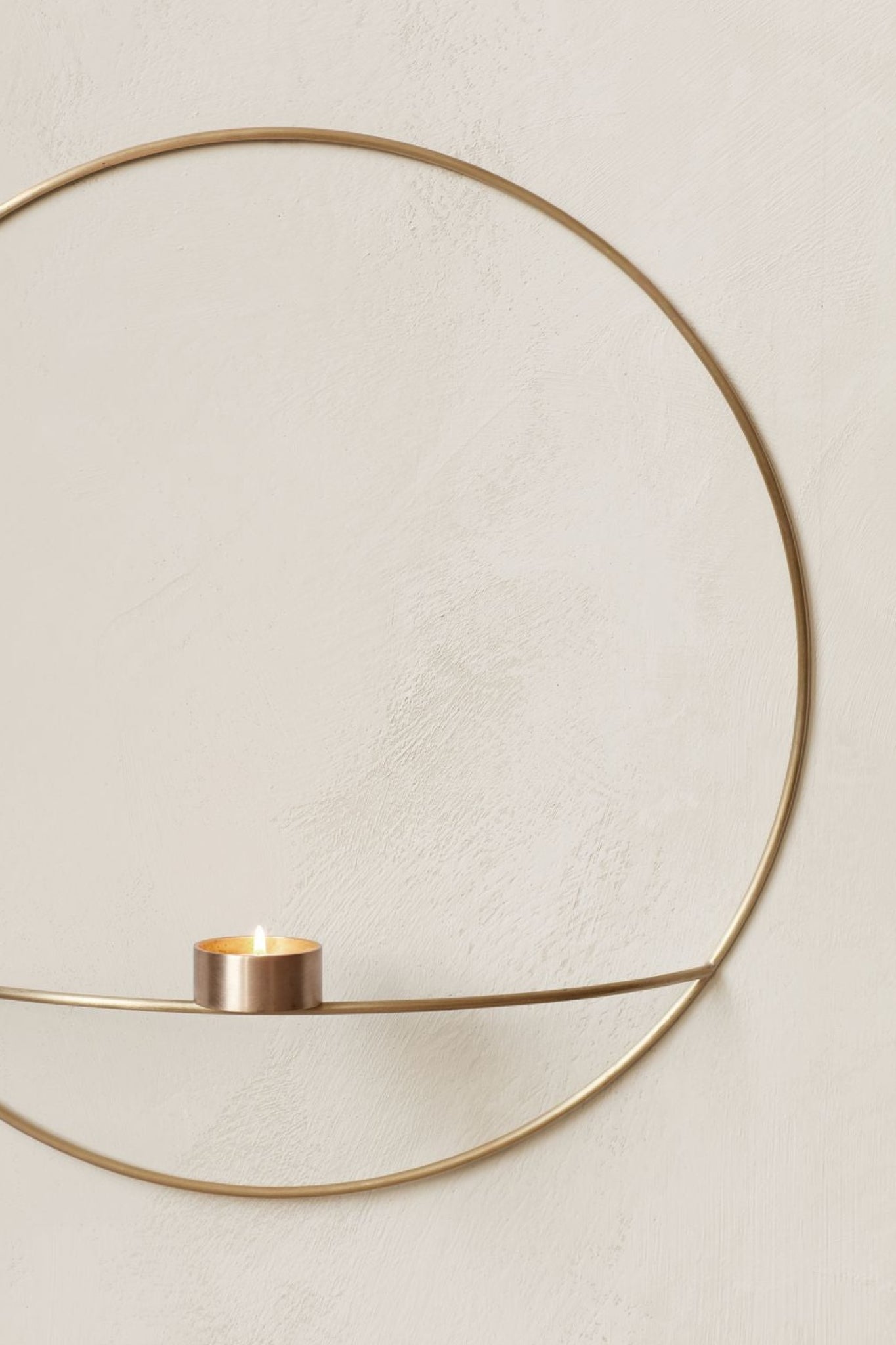 Audo Copenhagen Pov Circular Candle Holder Large, Brass