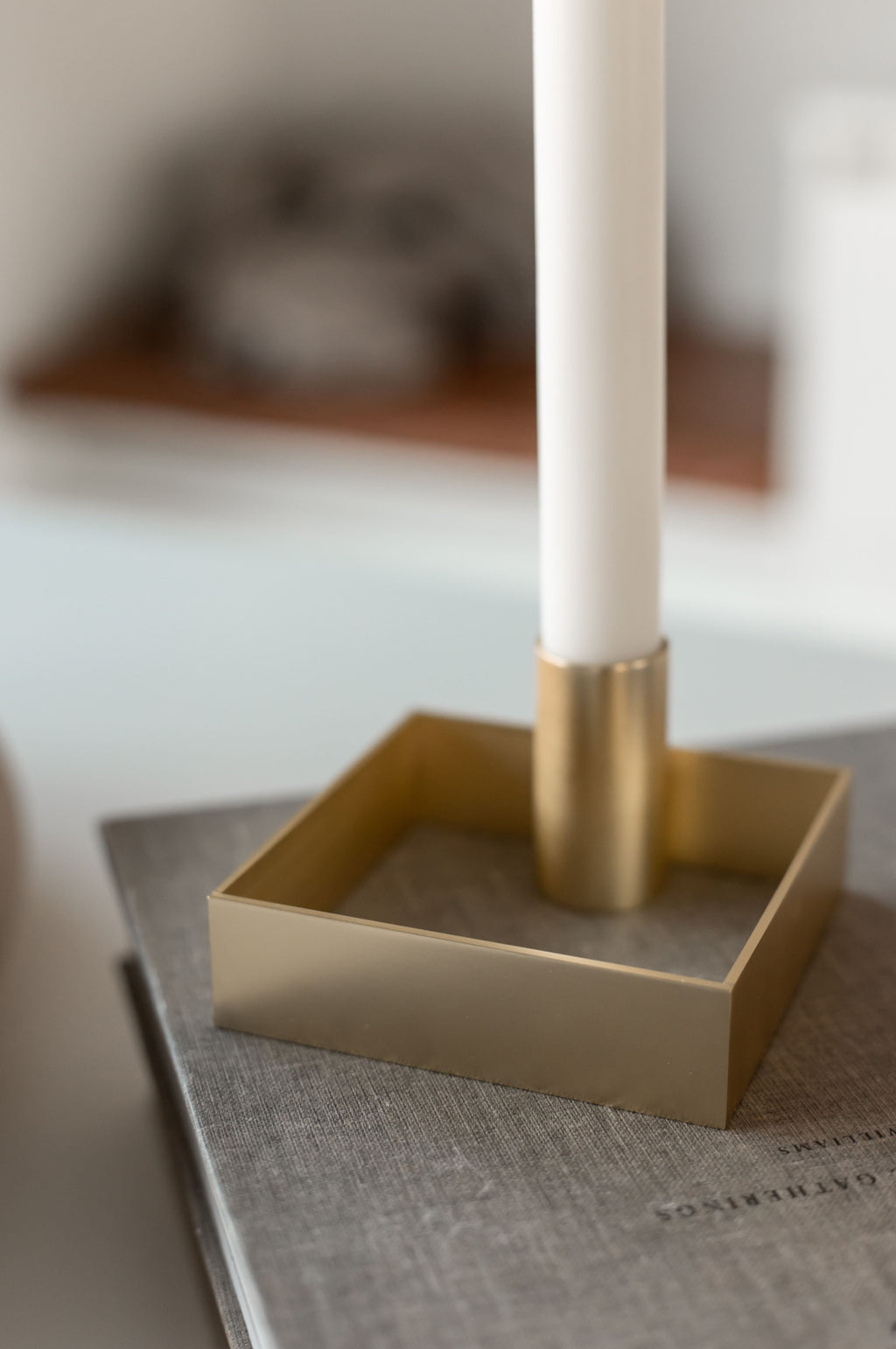 Malling Living Edge Candle Holder, Brass Polished