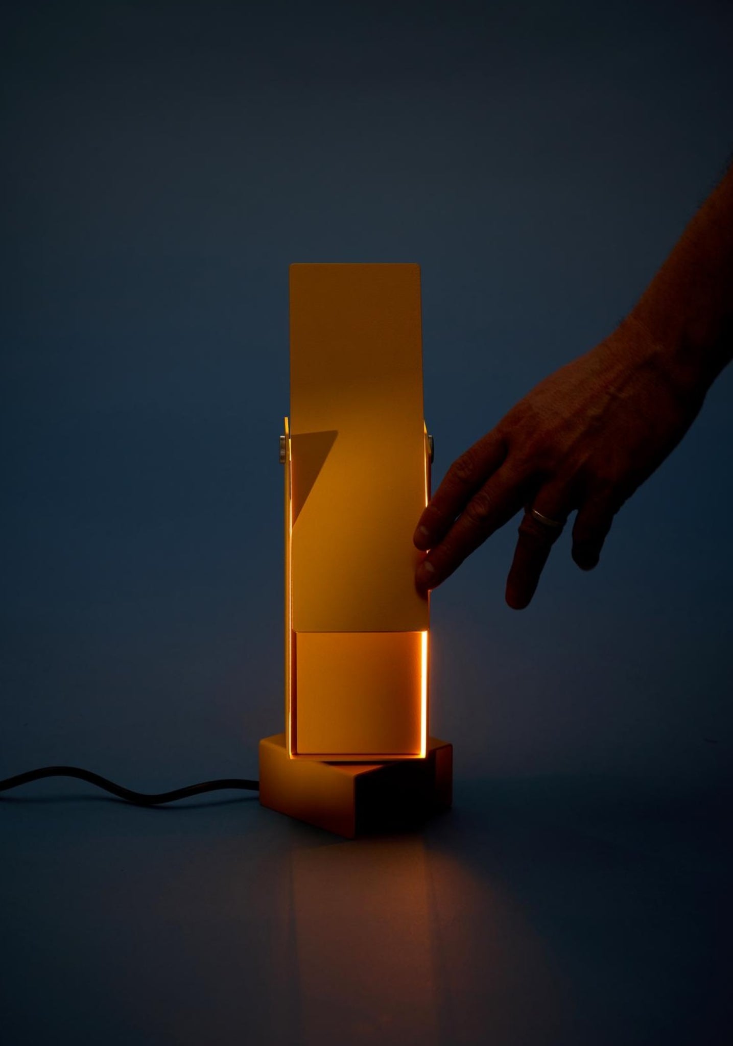 Illuminate Your Space: MOEBE Yellow Pivoting Table Lamp - Danish Design