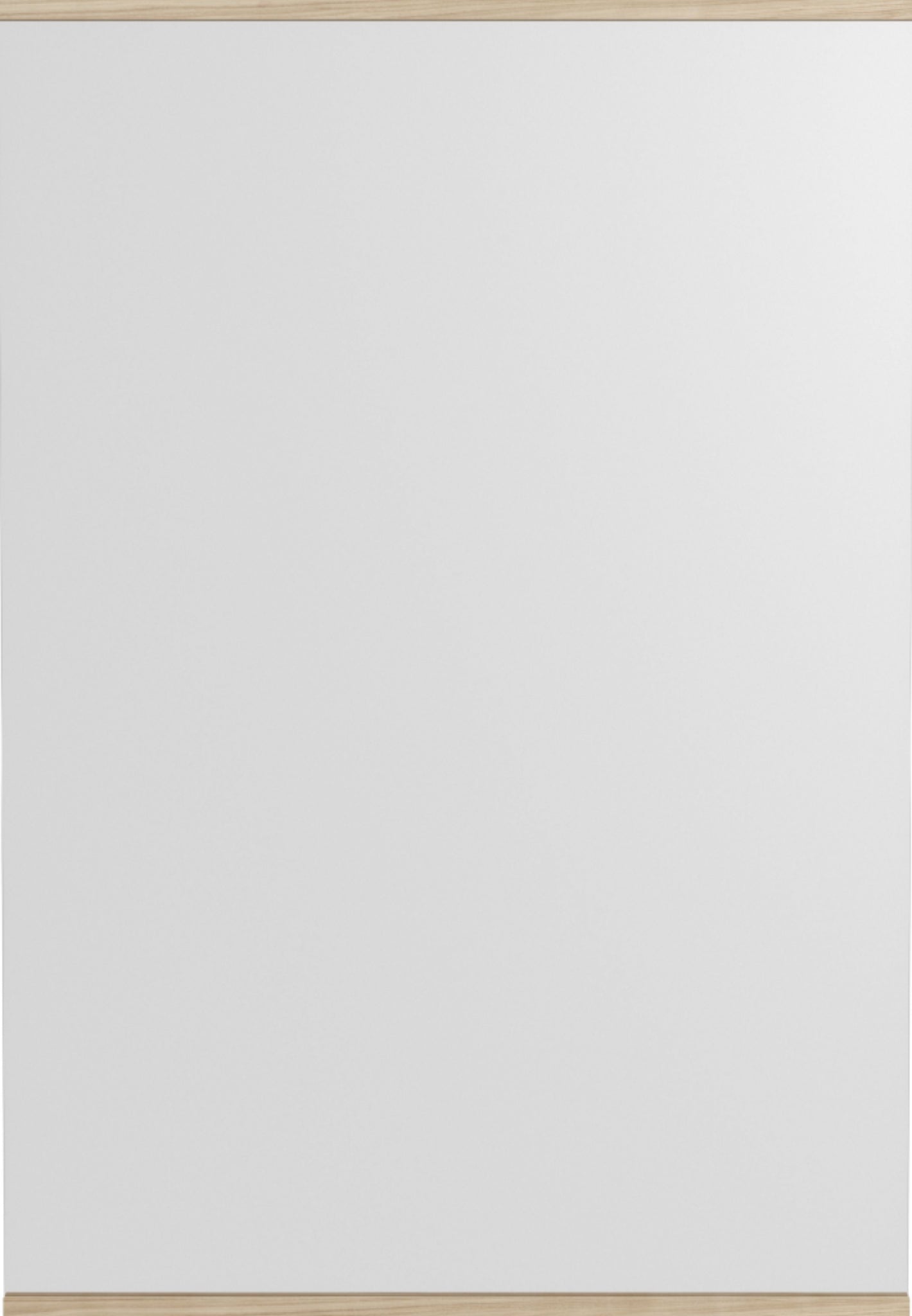 Minimalist Moebe Rectangular Wall Mirror in Ash - 101.8x70 cm