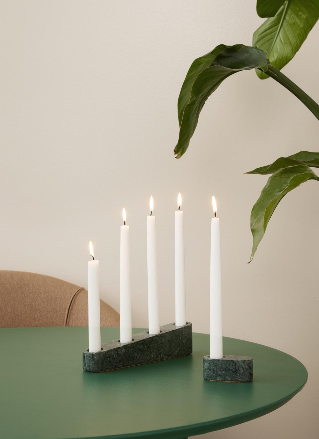 Spring Copenhagen Ilta Candleholder, Green