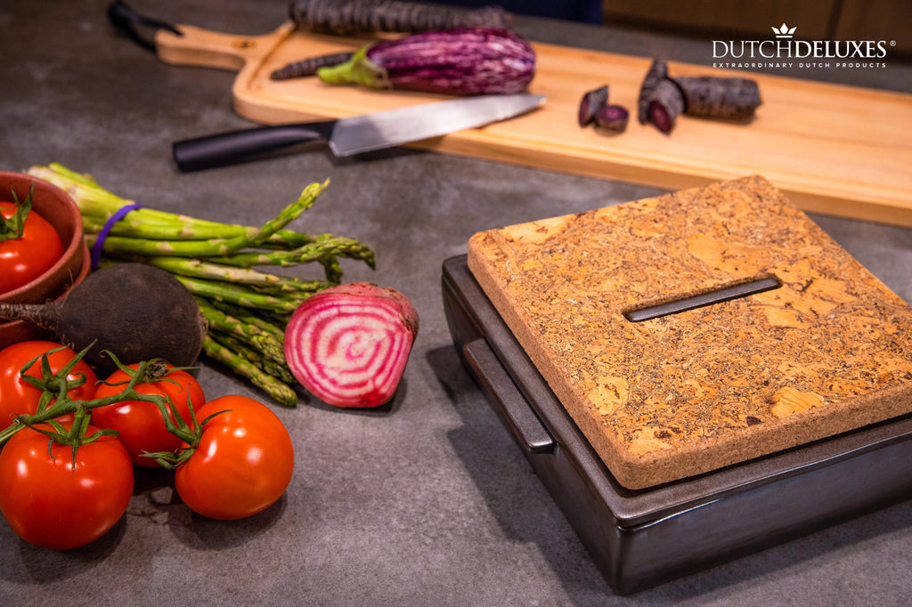 Dutchdeluxes rectangular casserole dish ceramic medium, platinum matt