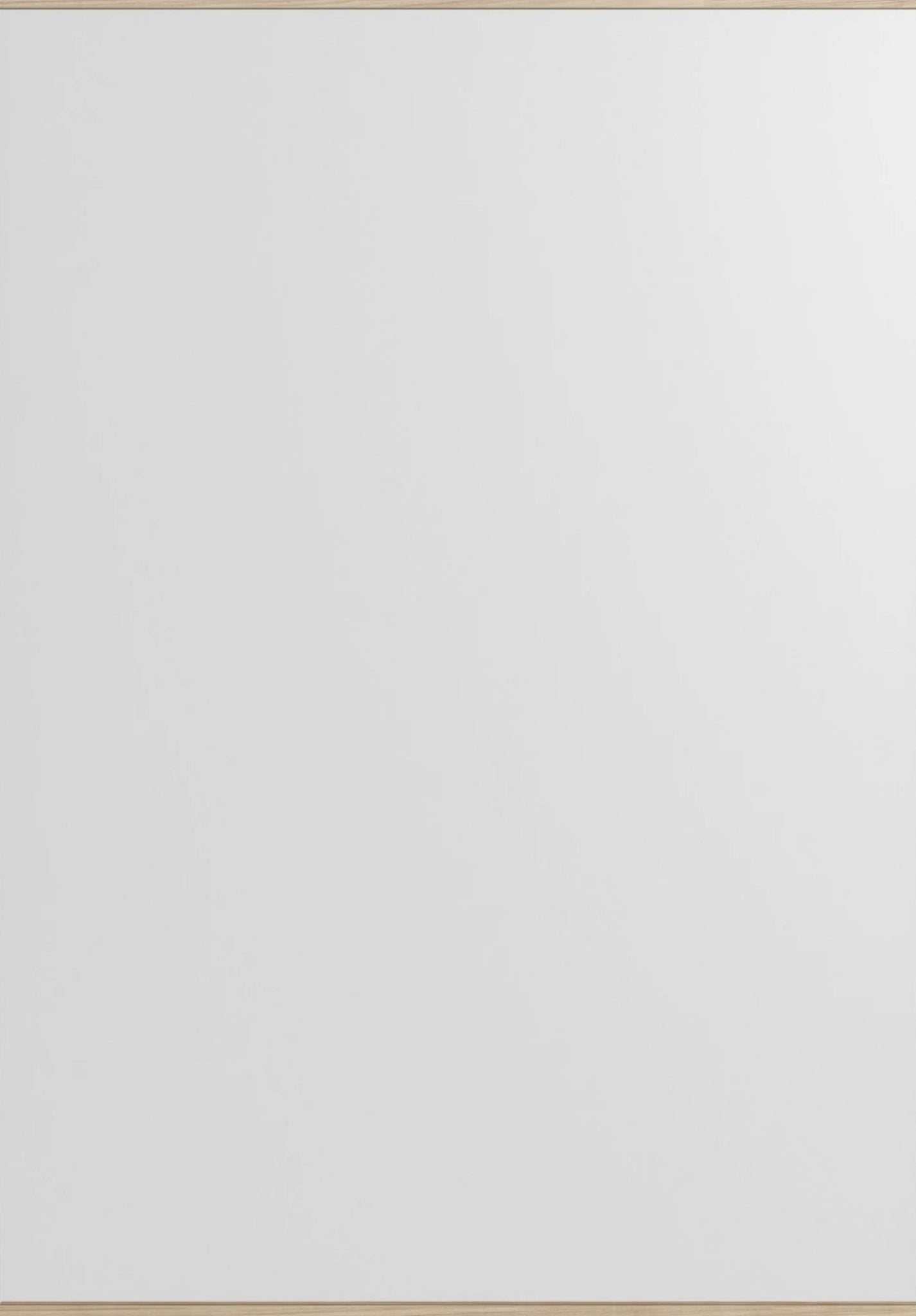 Minimalist Moebe Rectangular Wall Mirror in Ash - 101.8x70 cm