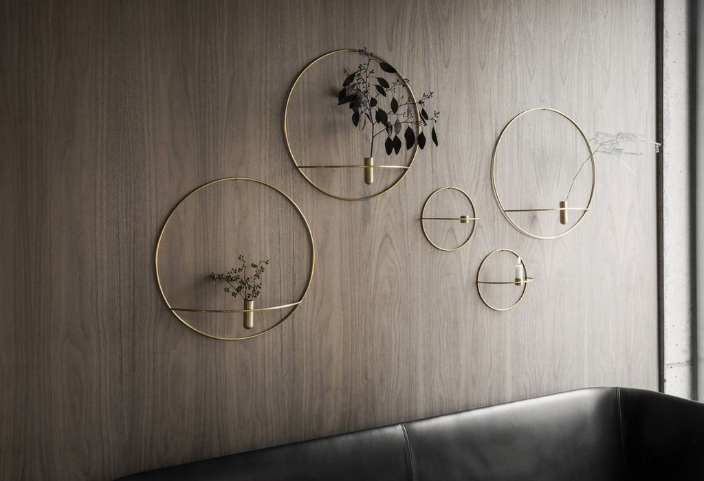 Audo Copenhagen Pov Circular Candle Holder Large, Brass