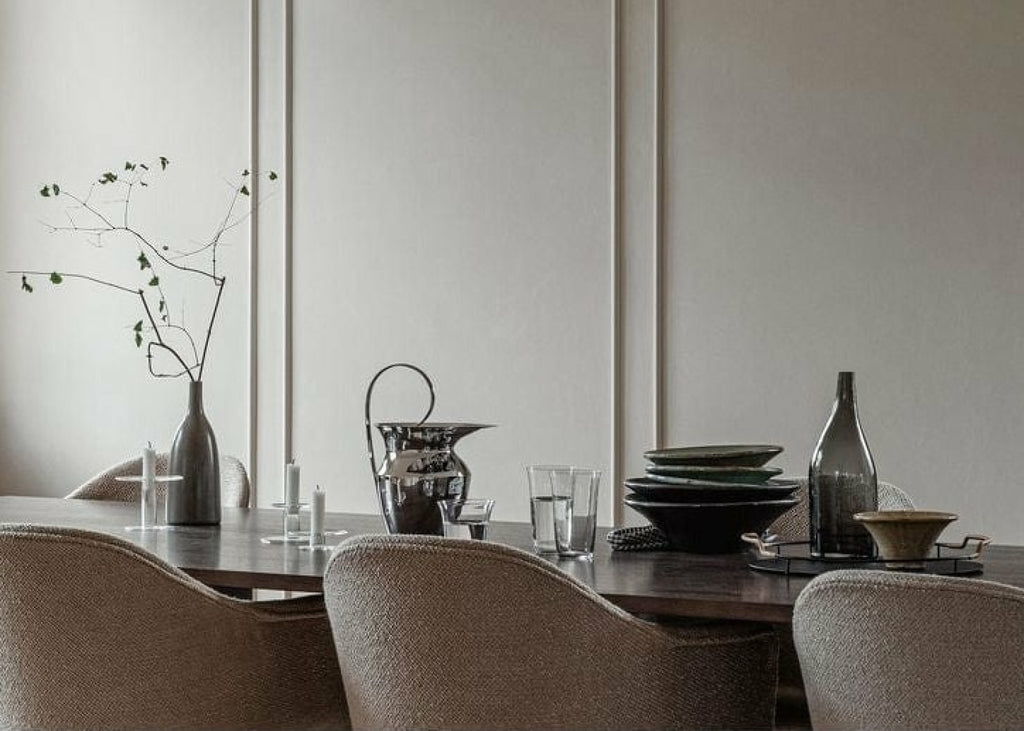 Audo Copenhagen Harbour Dining Dark Stained Oak, Burned Red