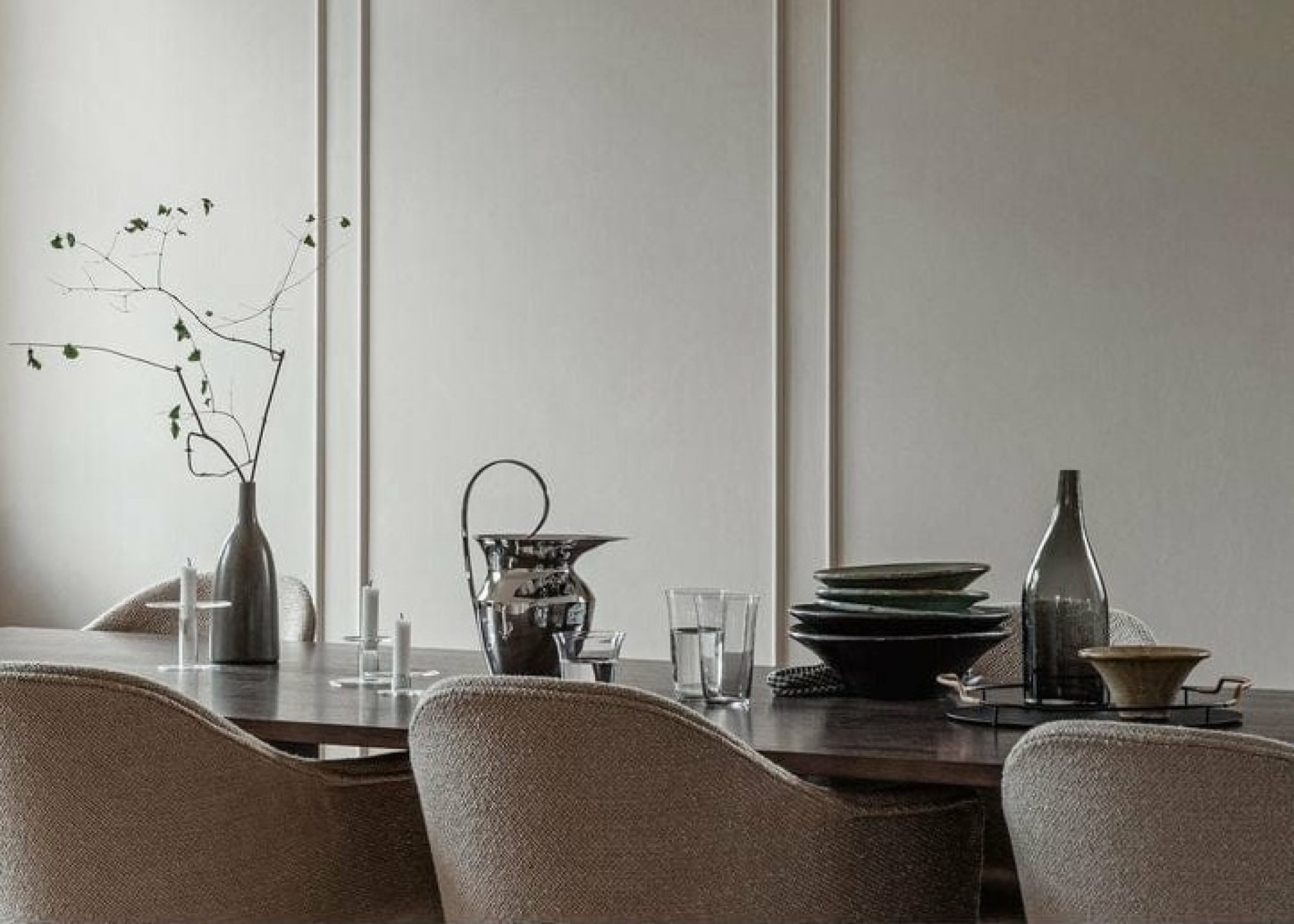 Audo Copenhagen Harbour Dining Dark Stained Oak, Burned Red