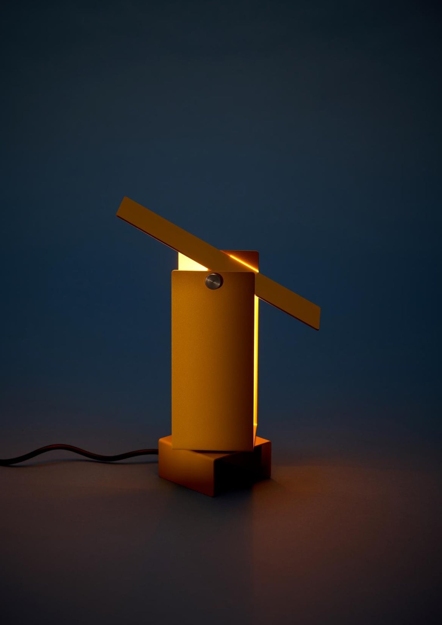 Illuminate Your Space: MOEBE Yellow Pivoting Table Lamp - Danish Design