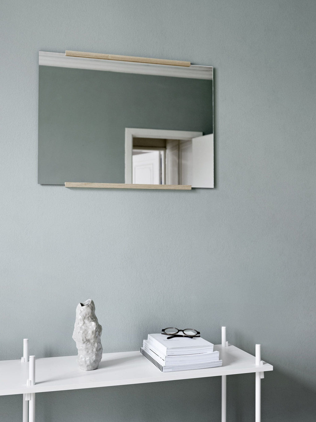 Moebe Rectangular Ash Wall Mirror 43.3x30 cm - Minimalist Nordic Design