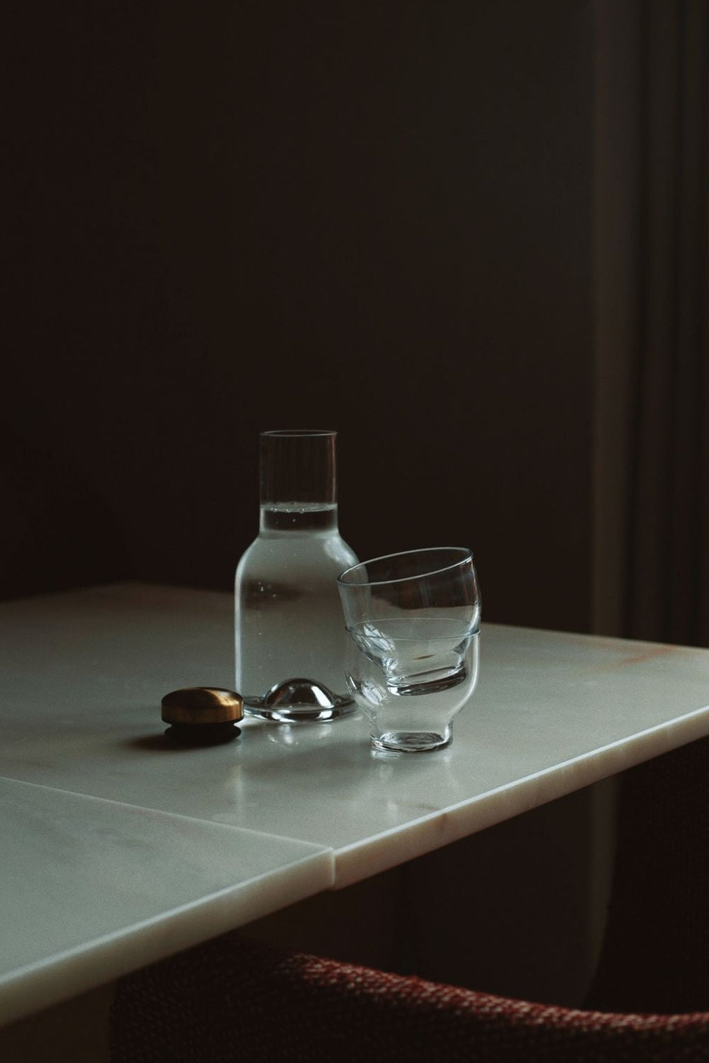 Audo Copenhagen Wine & Water Water Glass Brass, Smoke