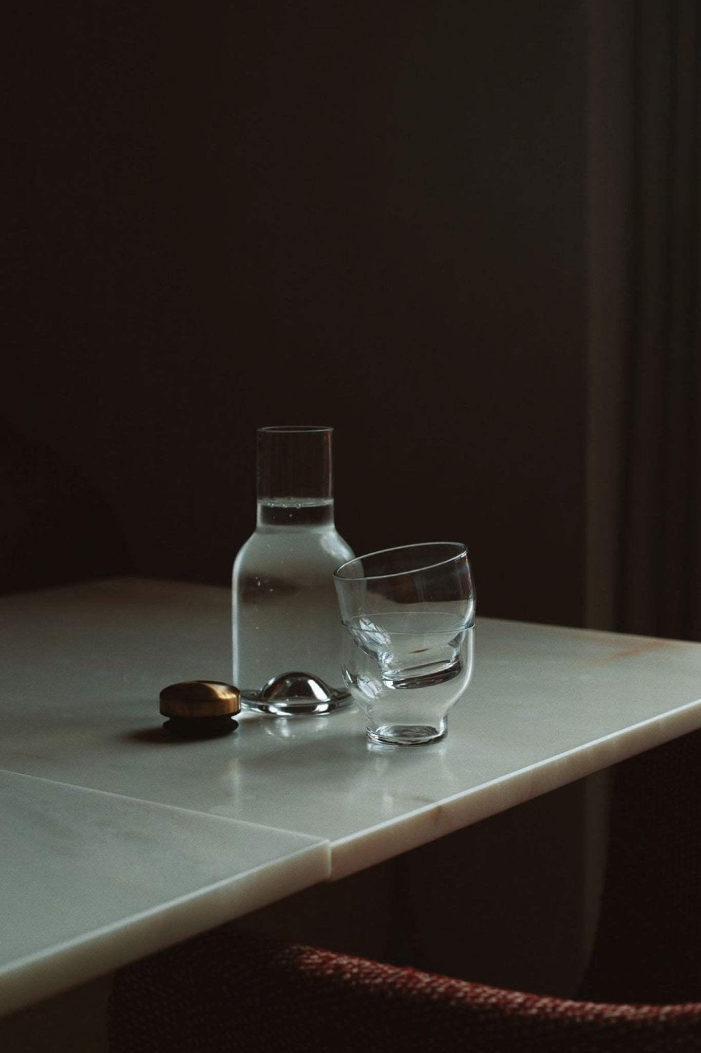 Audo Copenhagen Wine & Water Water Glass Brass, Smoke