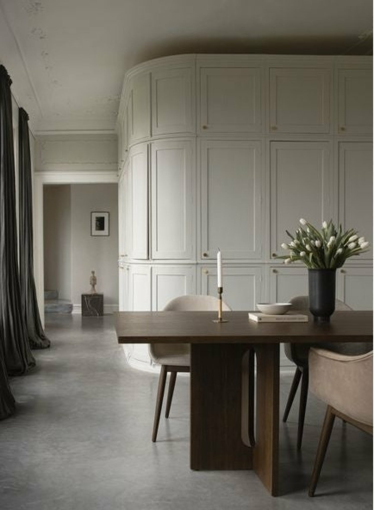 Audo Copenhagen Harbour Dining Dark Stained Oak, Burned Red