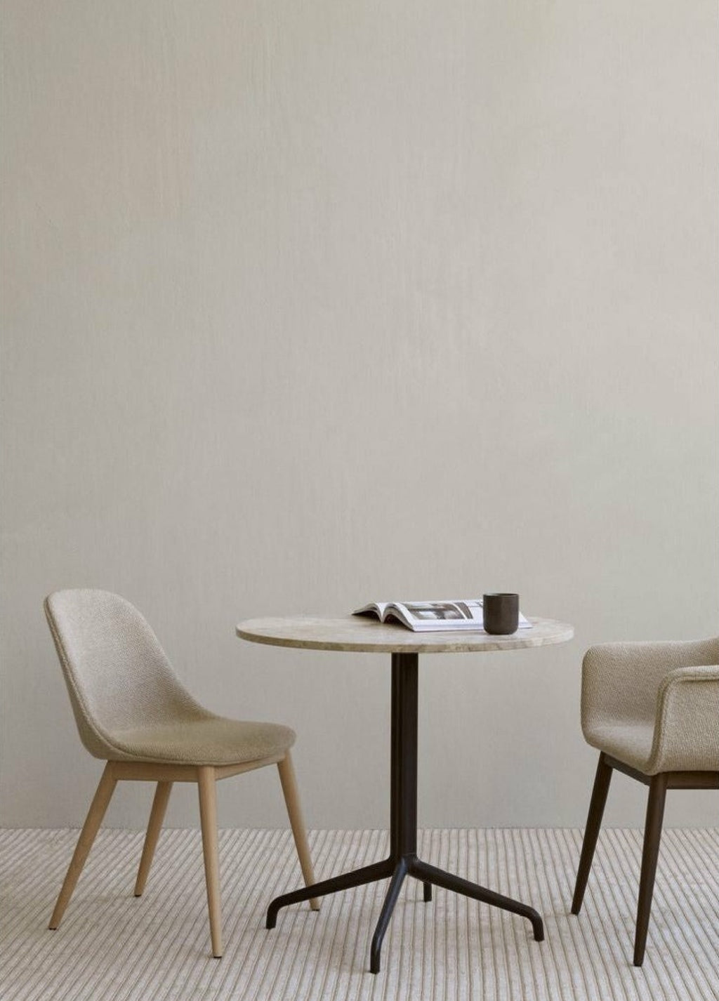 Audo Copenhagen Harbour Dining Dark Stained Oak, Burned Red